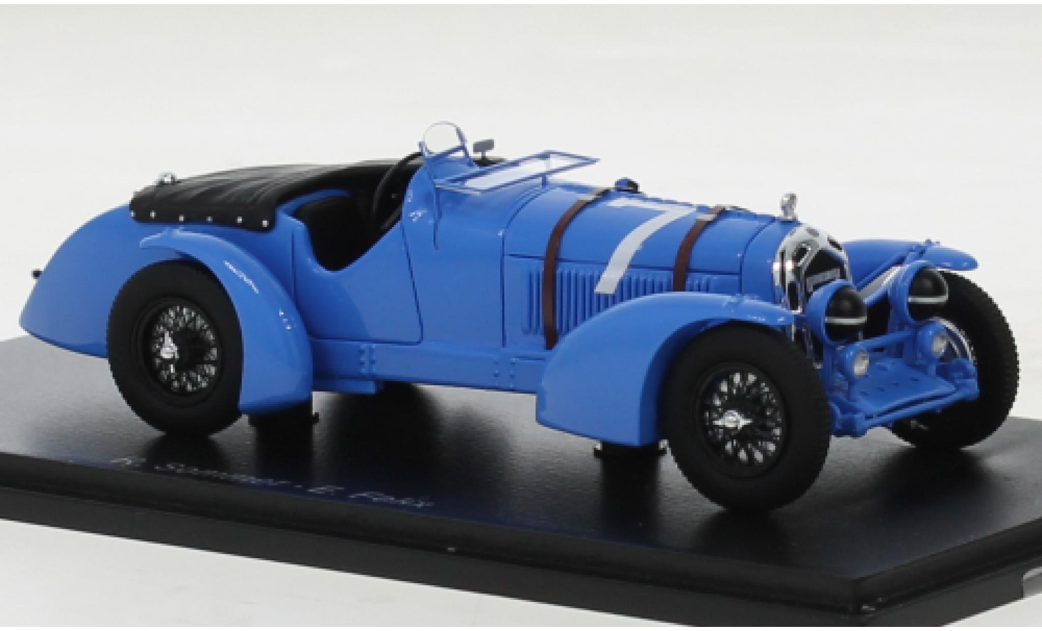 Alfa Romeo 8C 1/43 Spark blu RHD No.7 24h Le Mans 1934 modellino in miniatura
