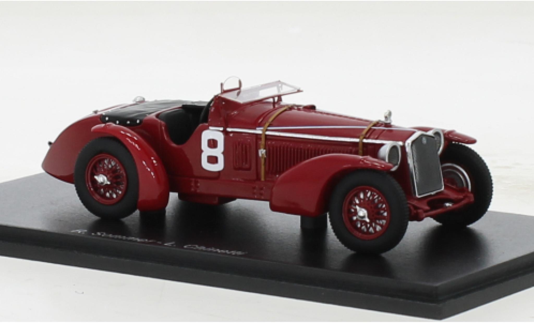 Alfa Romeo 8C 1/43 Spark RHD No.8 24h Le Mans 1932 modellino in miniatura
