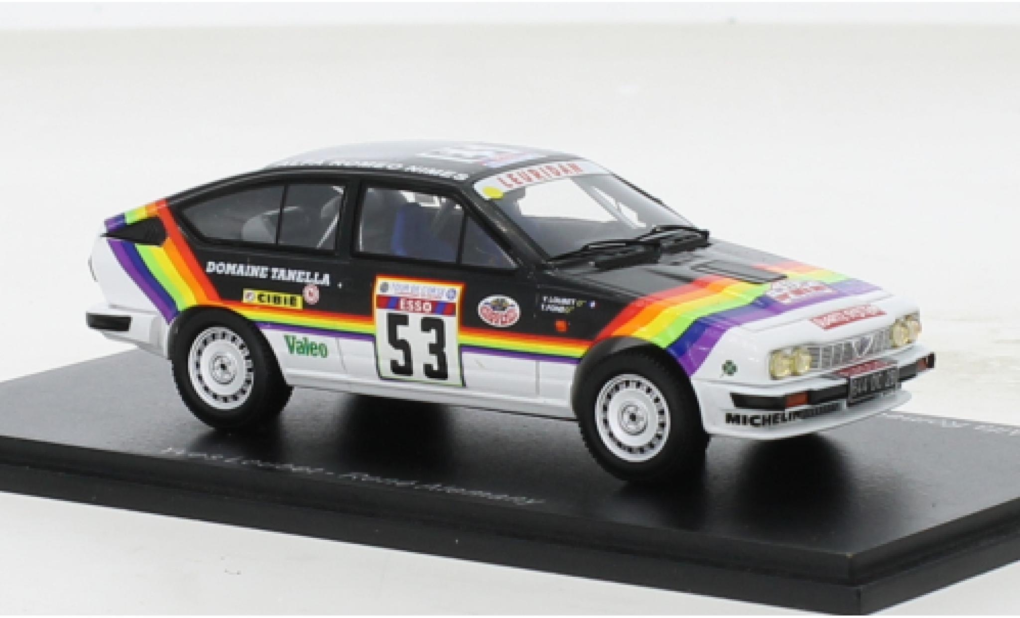 Alfa Romeo GT 1/43 Spark V6 No.53 Rallye WM Tour de Corse 1982 modellino in miniatura