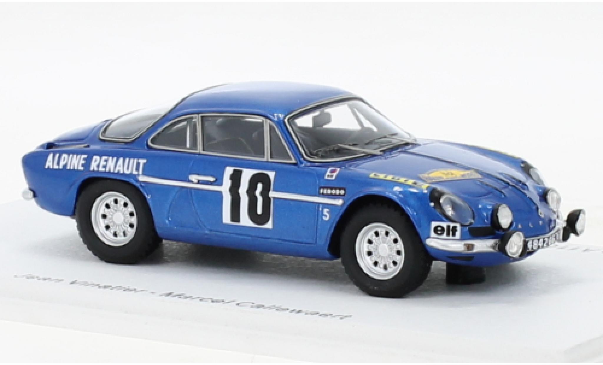 Alpine A110 1/43 Spark Renault No.10 Rallye des Routes du Nord 1969 modellino in miniatura