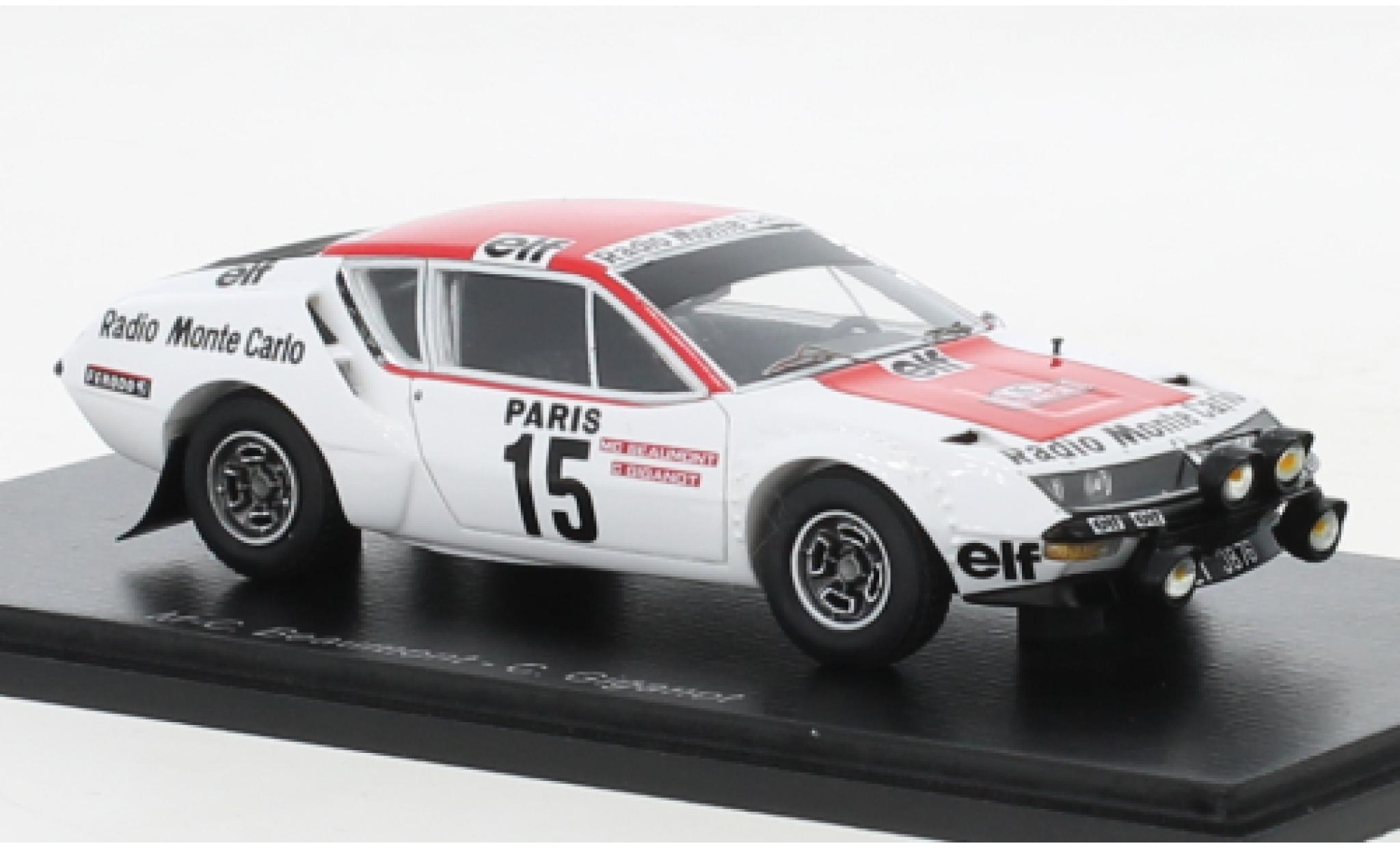 Alpine A310 1/43 Spark Renault No.15 Radio Monte Carlo Rallye WM Rallye Monte Carlo 1976 modellino in miniatura