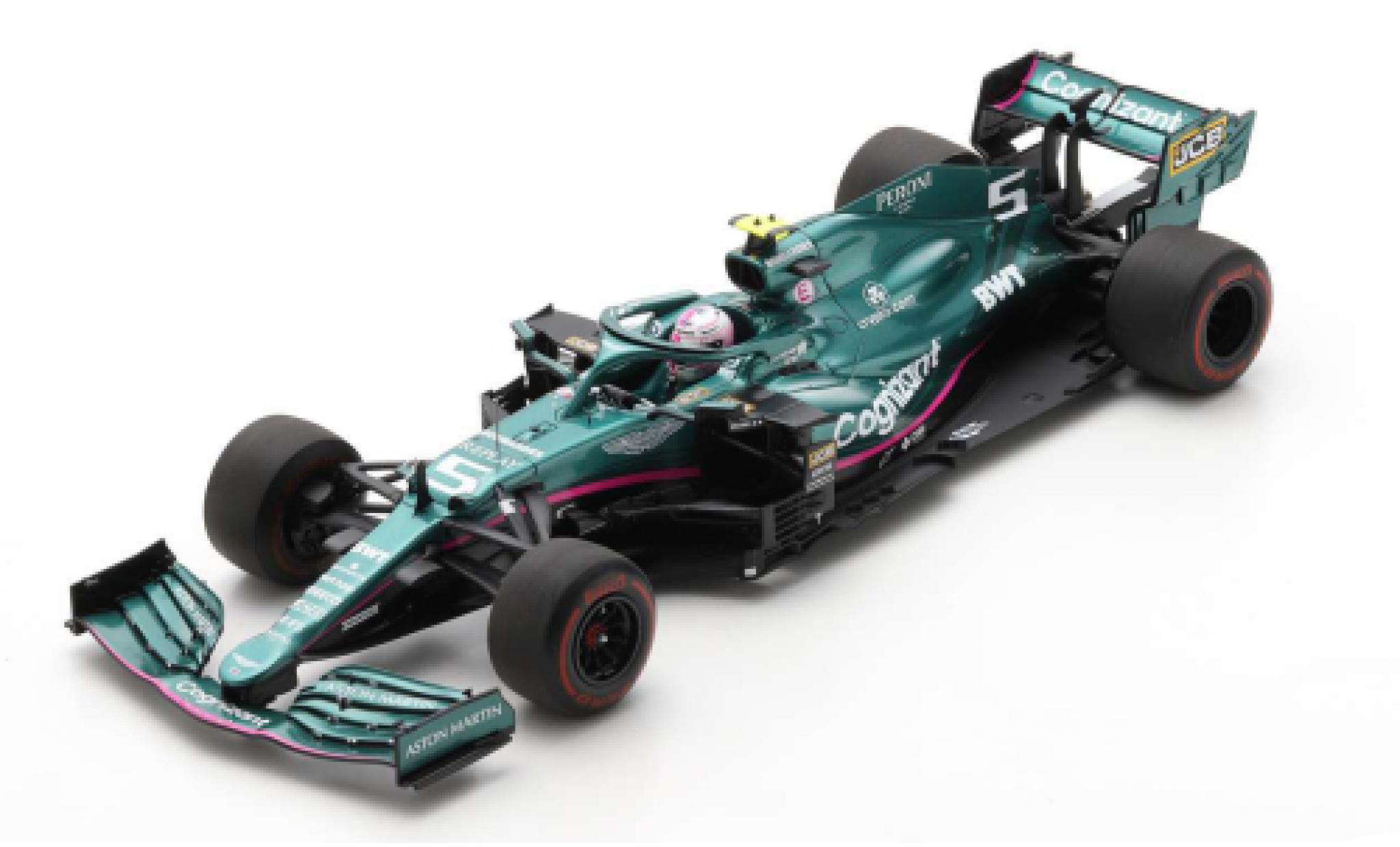 Aston Martin AMR2 1/18 Spark 1 No.5 Cognizant F1 Team Cognizant Formel 1 GP Azerbaijan 2021 modellino in miniatura