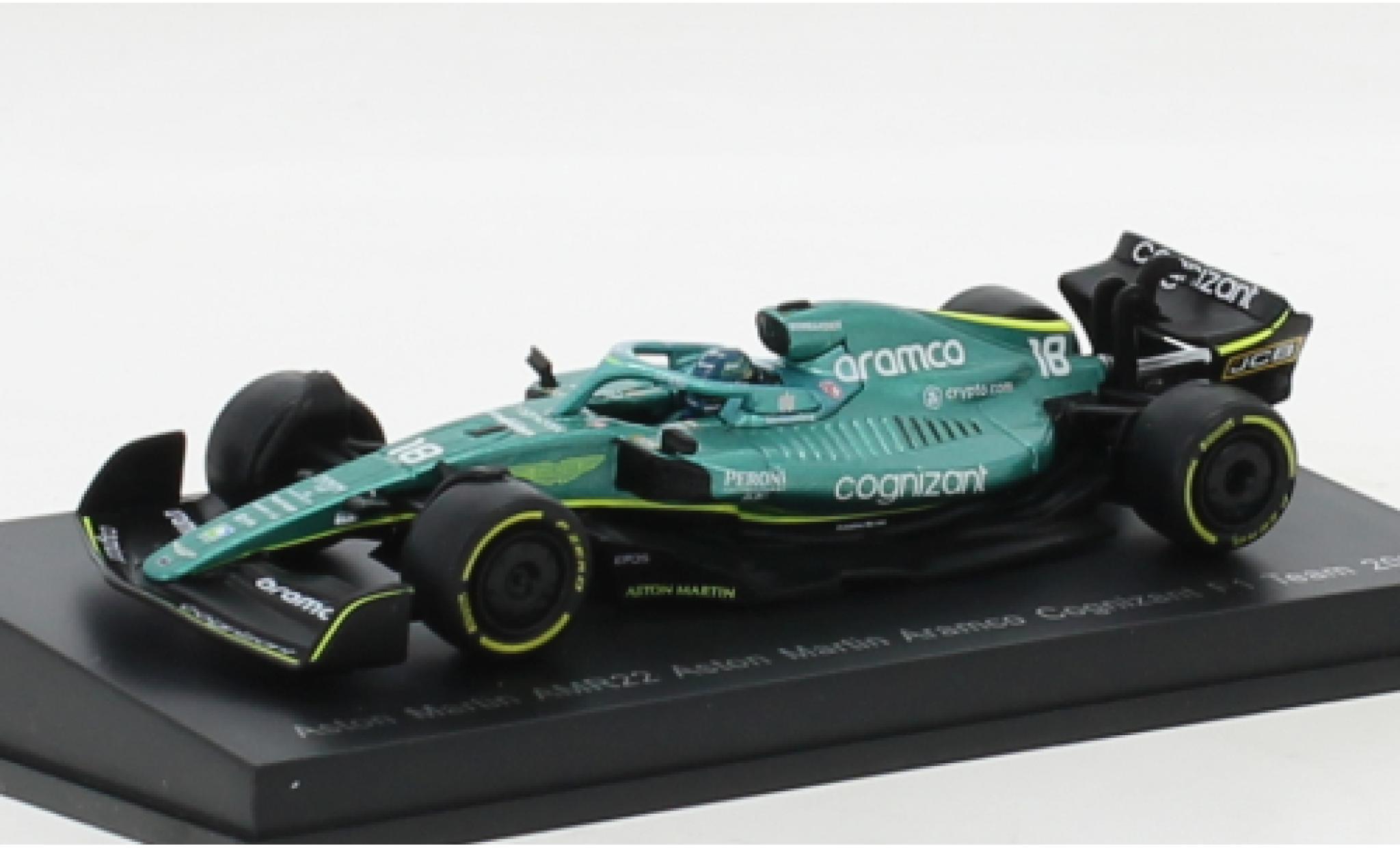 Aston Martin AMR2 1/64 Spark 2 No.18 Aramco Cognizant F1 Team Cognizant Formel 1 2022 modellino in miniatura