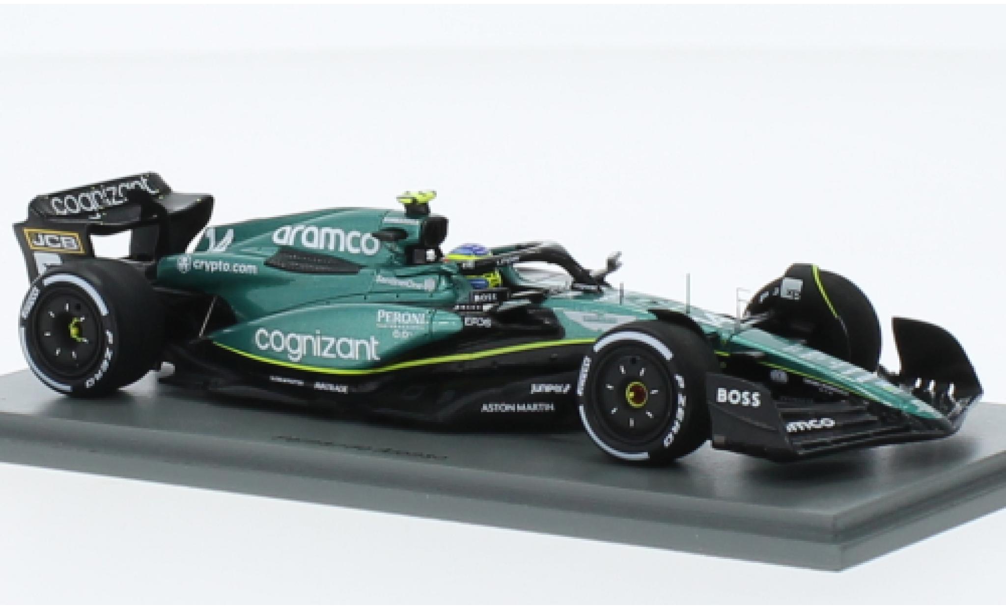 Aston Martin AMR2 1/43 Spark 3 No.14 Aramco Cognizant F1 Team Cognizant formule 1 GP Bahrain 2023 modellino in miniatura