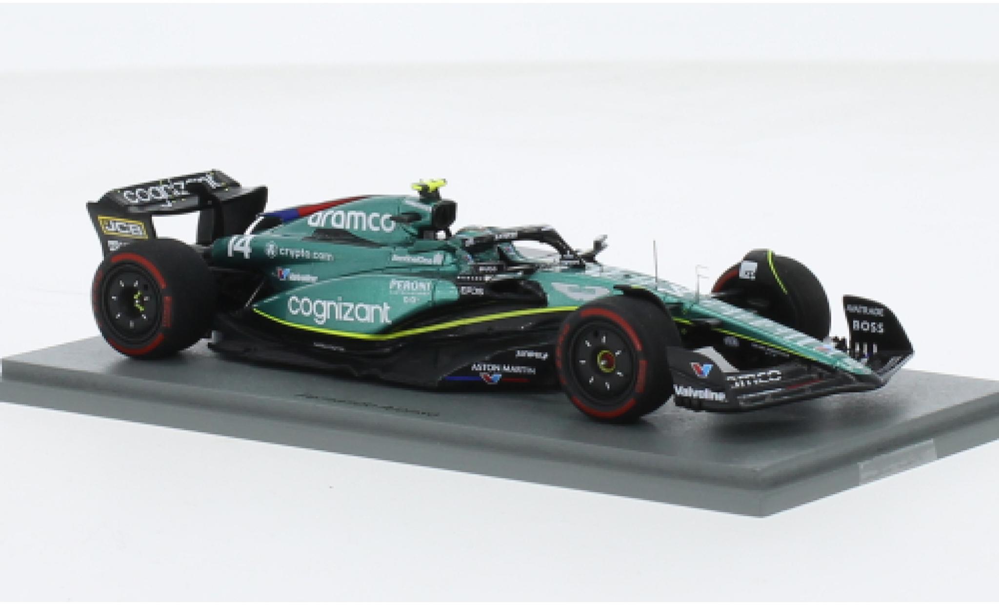 Aston Martin AMR2 1/43 Spark 3 No.14 Aramco Cognizant F1 Team Cognizant formule 1 GP Grande-Bretagne 2023 modellino in miniatura