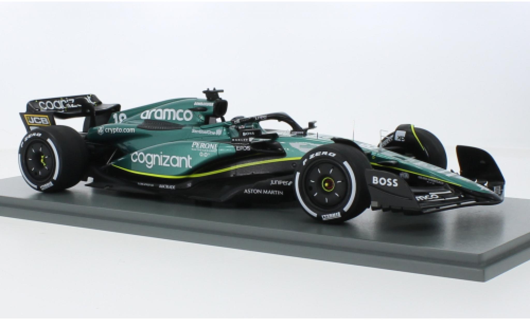 Aston Martin AMR2 1/43 Spark 3 No.18 Aramco Cognizant F1 Team Cognizant formule 1 GP Bahrain 2023 modellino in miniatura