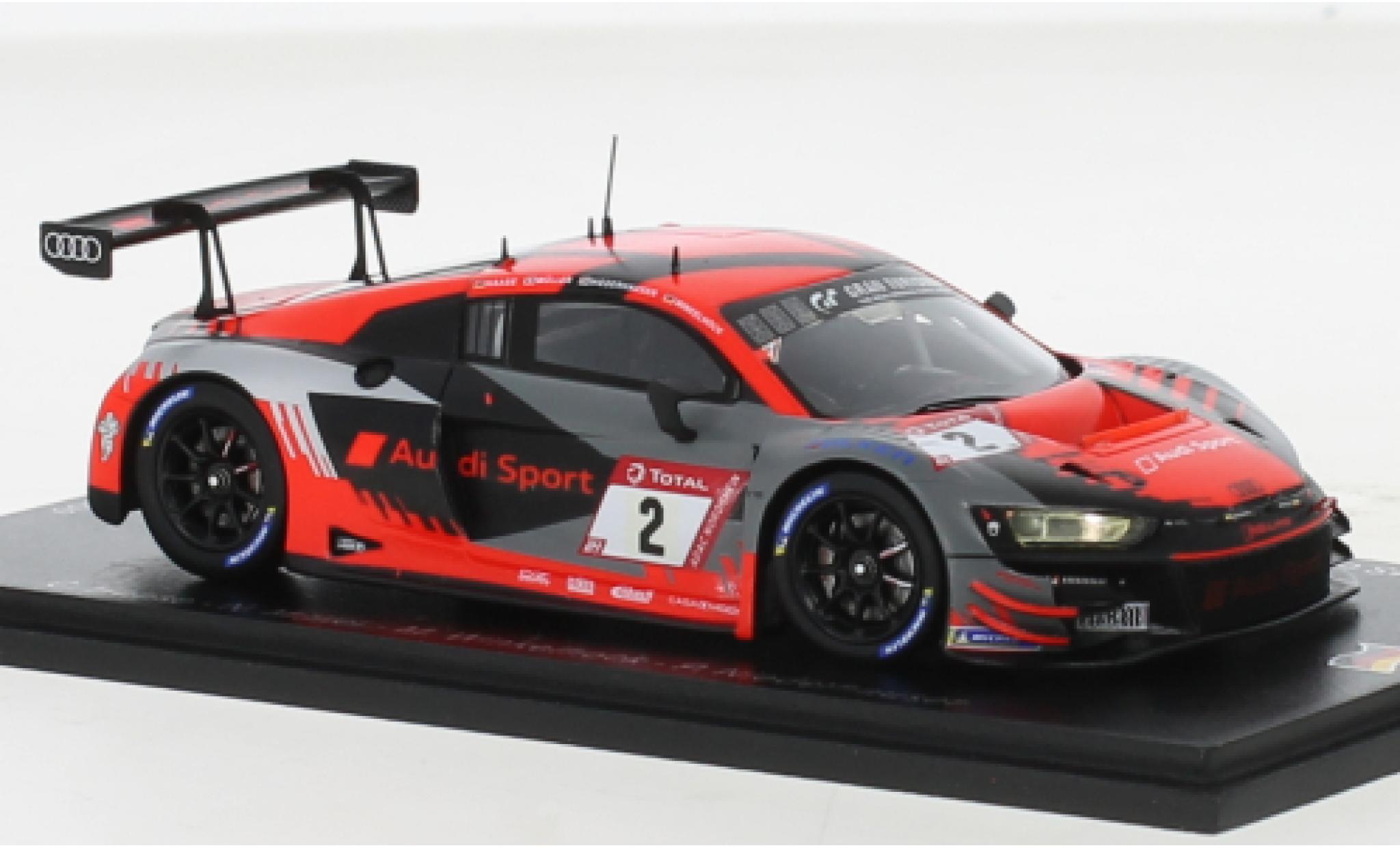 Audi R8 1/43 Spark LMS GT3 No.2 Sport Team Car Collection 24h Nürburgring 2021 modellino in miniatura