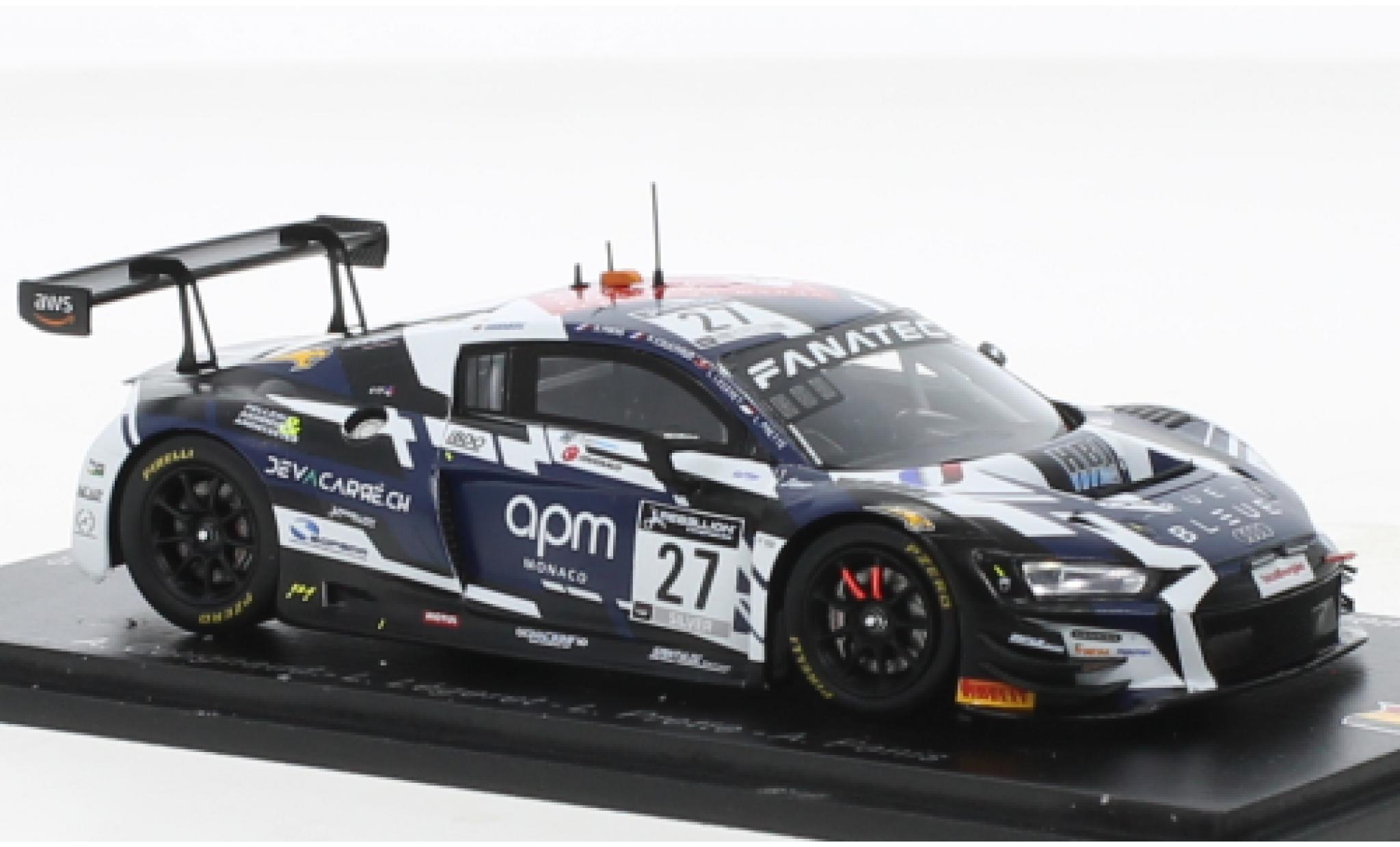 Audi R8 1/43 Spark LMS GT3 No.27 Sainteloc Racing 24h Spa 2021 modellino in miniatura