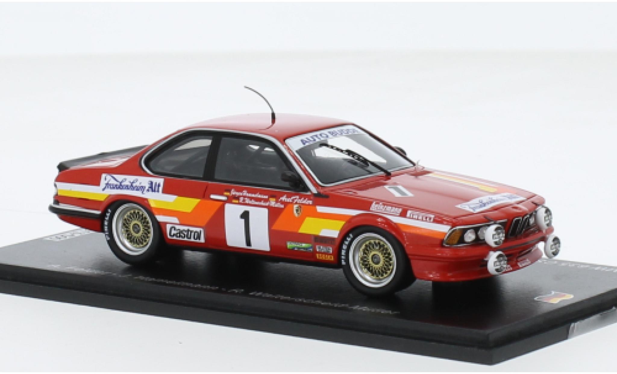 Bmw 635 1/43 Spark CSi No.1 voiture Budde Racing Team 24h Nuerburgring 1985 modellino in miniatura