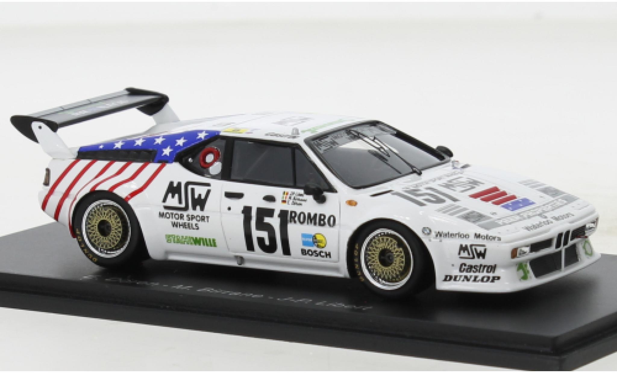 Bmw M1 1/43 Spark No.151 24h Le Mans 1985 modellino in miniatura
