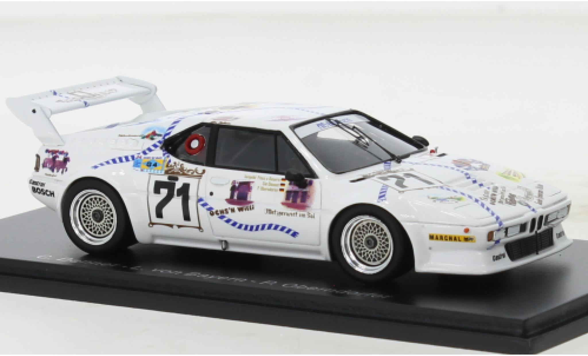 Bmw M1 1/43 Spark No.71 24h Le Mans 1981 modellino in miniatura
