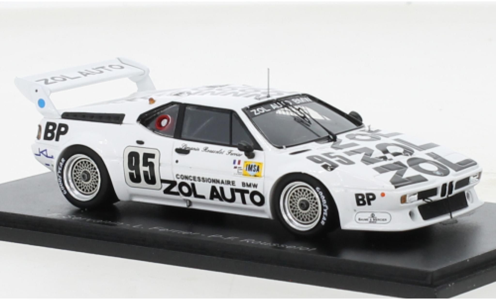 Bmw M1 1/43 Spark No.95 24h Le Mans 1980 modellino in miniatura