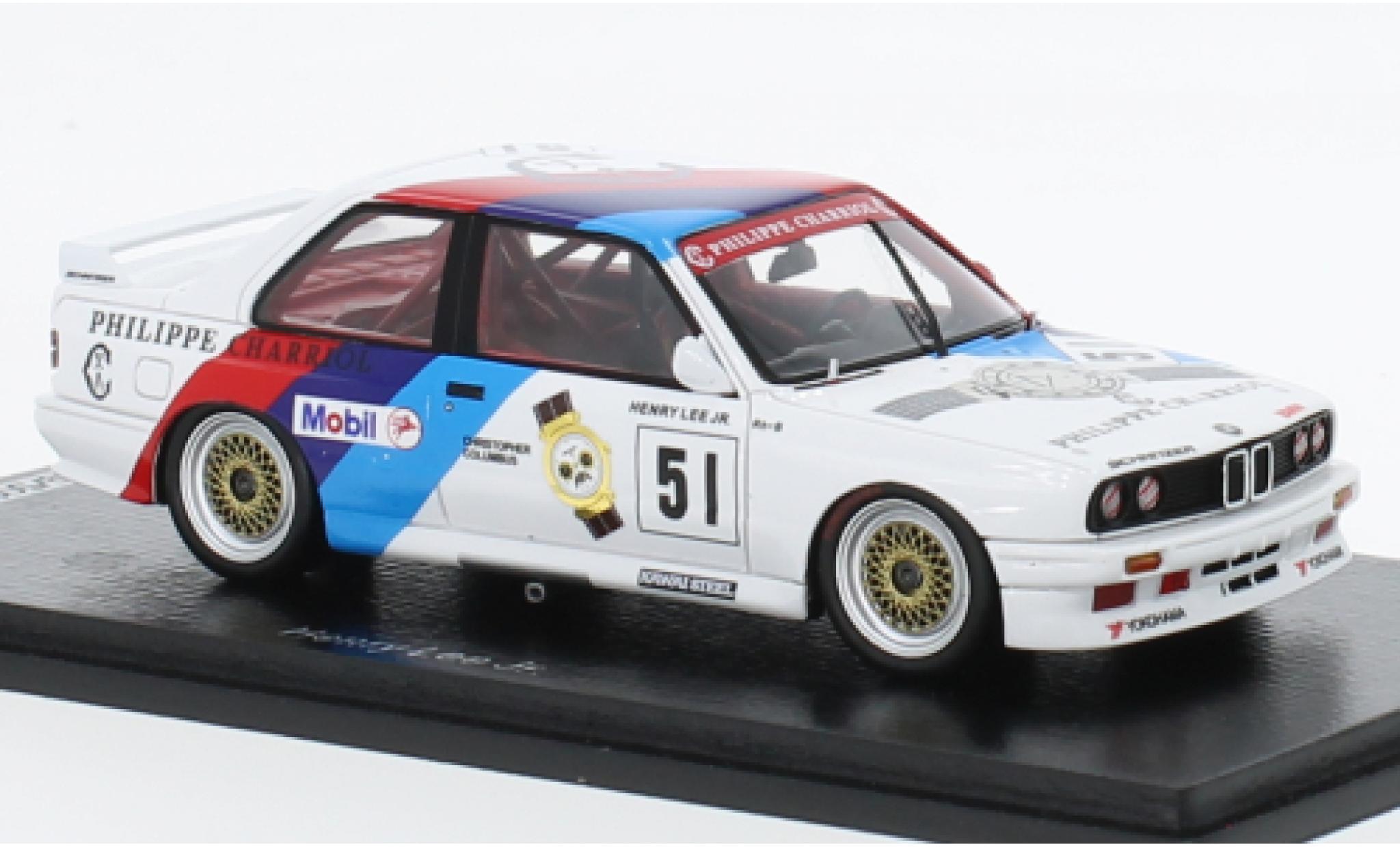 Bmw M3 1/43 Spark (E30) No.51 Macau A.C.P. Trophy 1988 modellino in miniatura