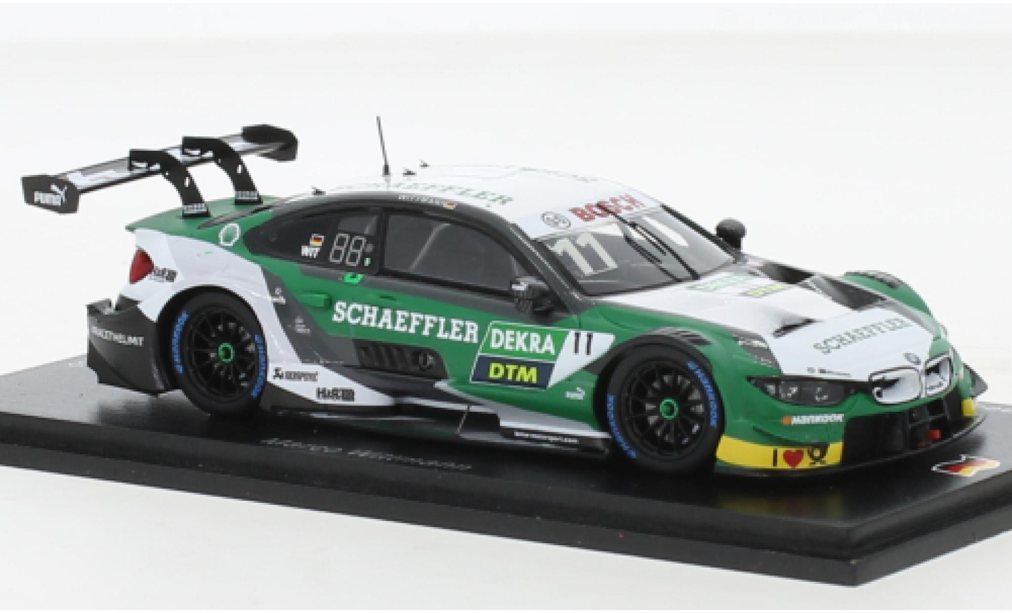 Bmw M4 1/43 Spark DTM No.11 Team RMG Schaeffler DTM Hockenheim 2019 modellino in miniatura