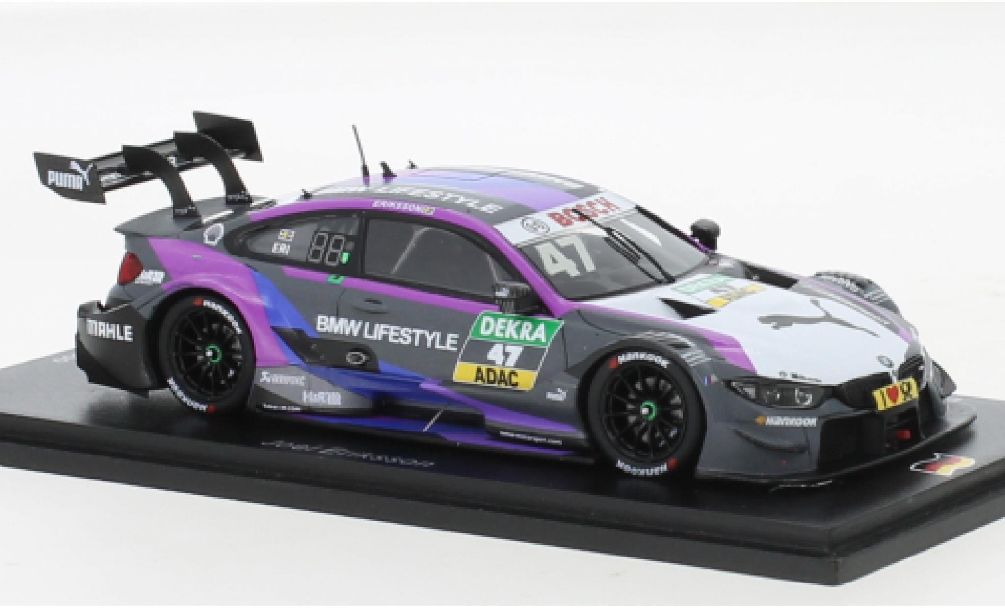Bmw M4 1/43 Spark DTM No.47 Team RBM Lifestyle DTM Hockenheim 2018 modellino in miniatura