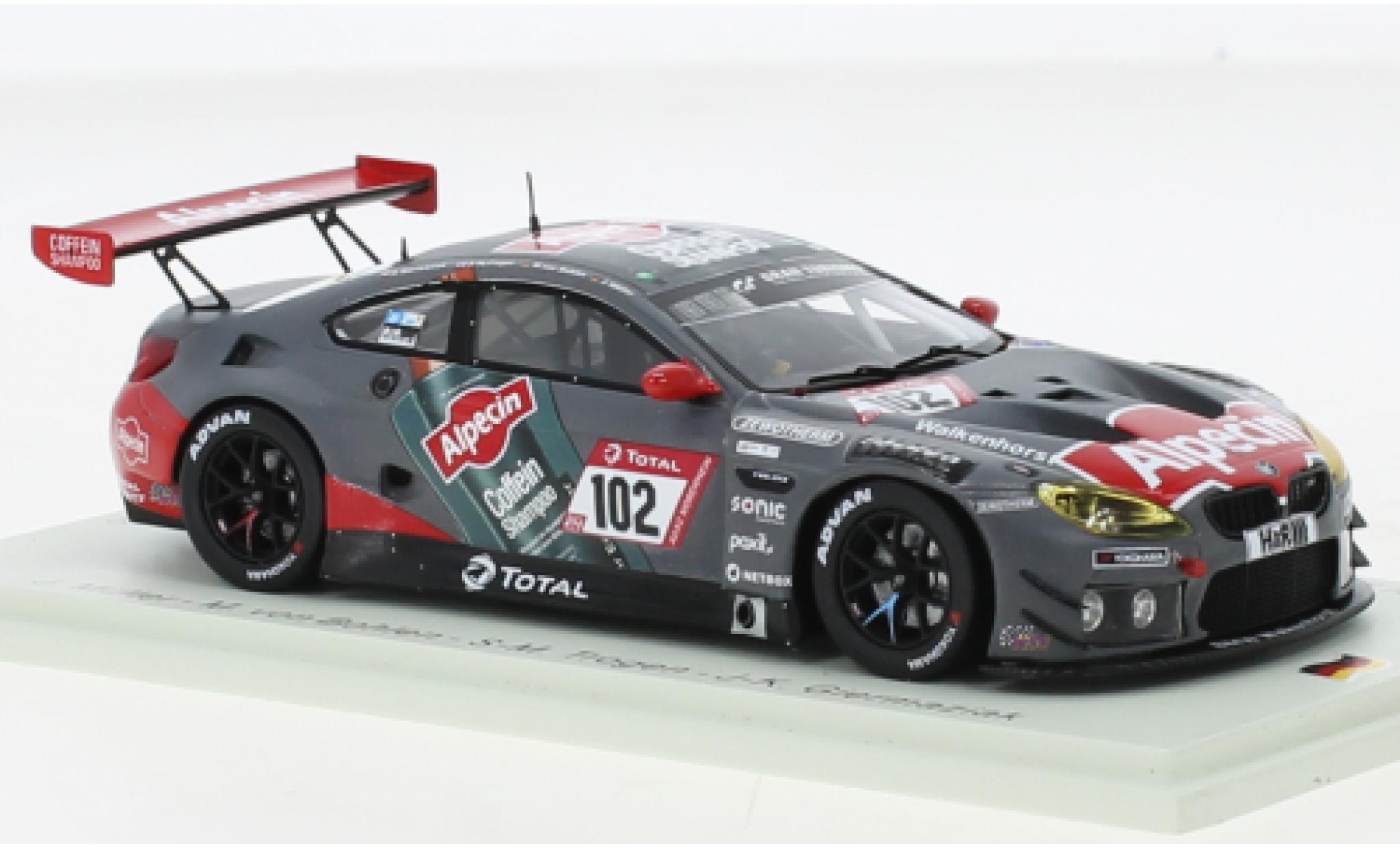 Bmw M6 1/43 Spark GT3 No.102 Walkenhorst Motorsport Alpecin 24h Nuerburgring 2021 modellino in miniatura