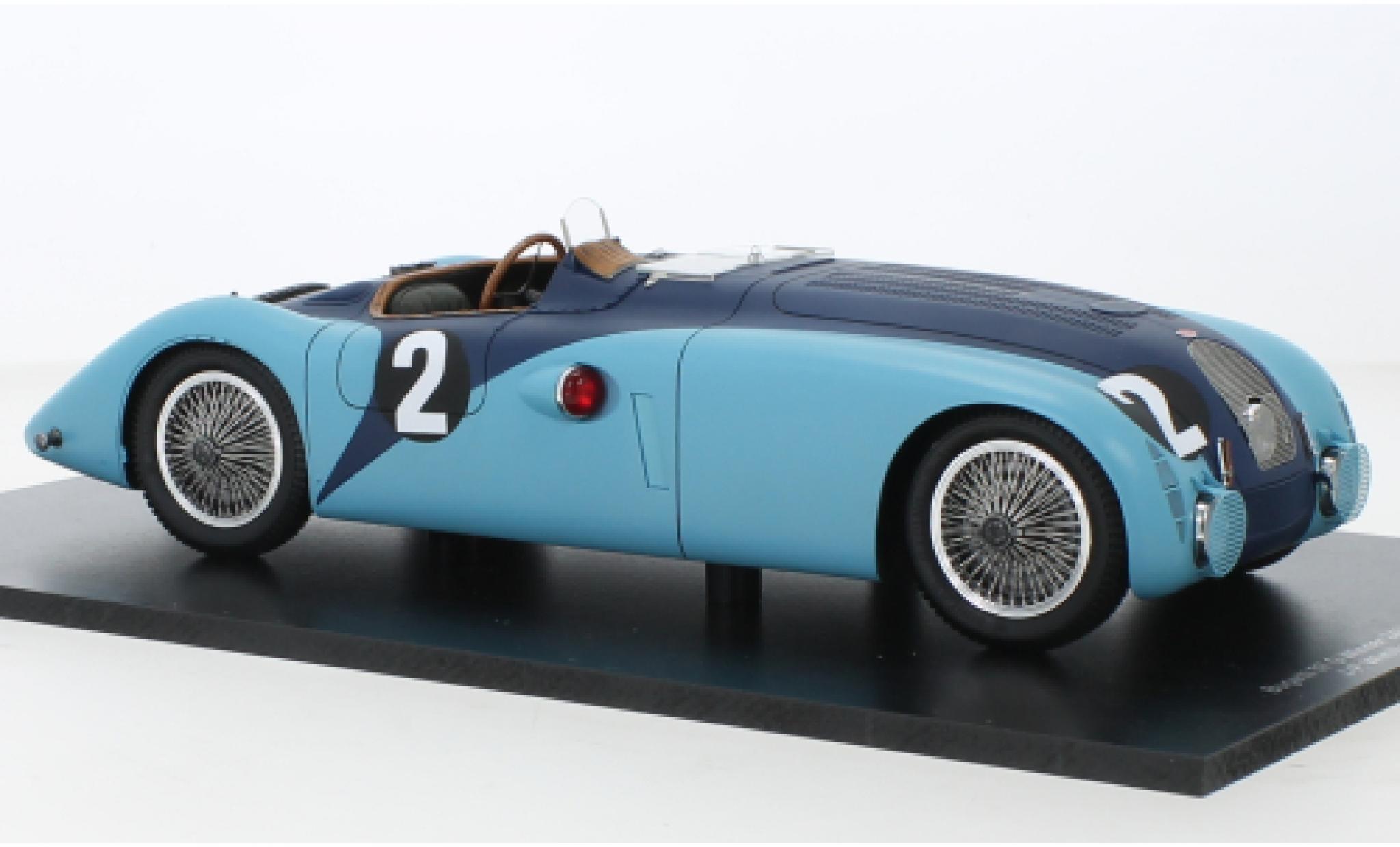 Bugatti 57 1/18 Spark G No.2 JP.WimilleR.Benoist 24h Le Mans 1937 modellino in miniatura