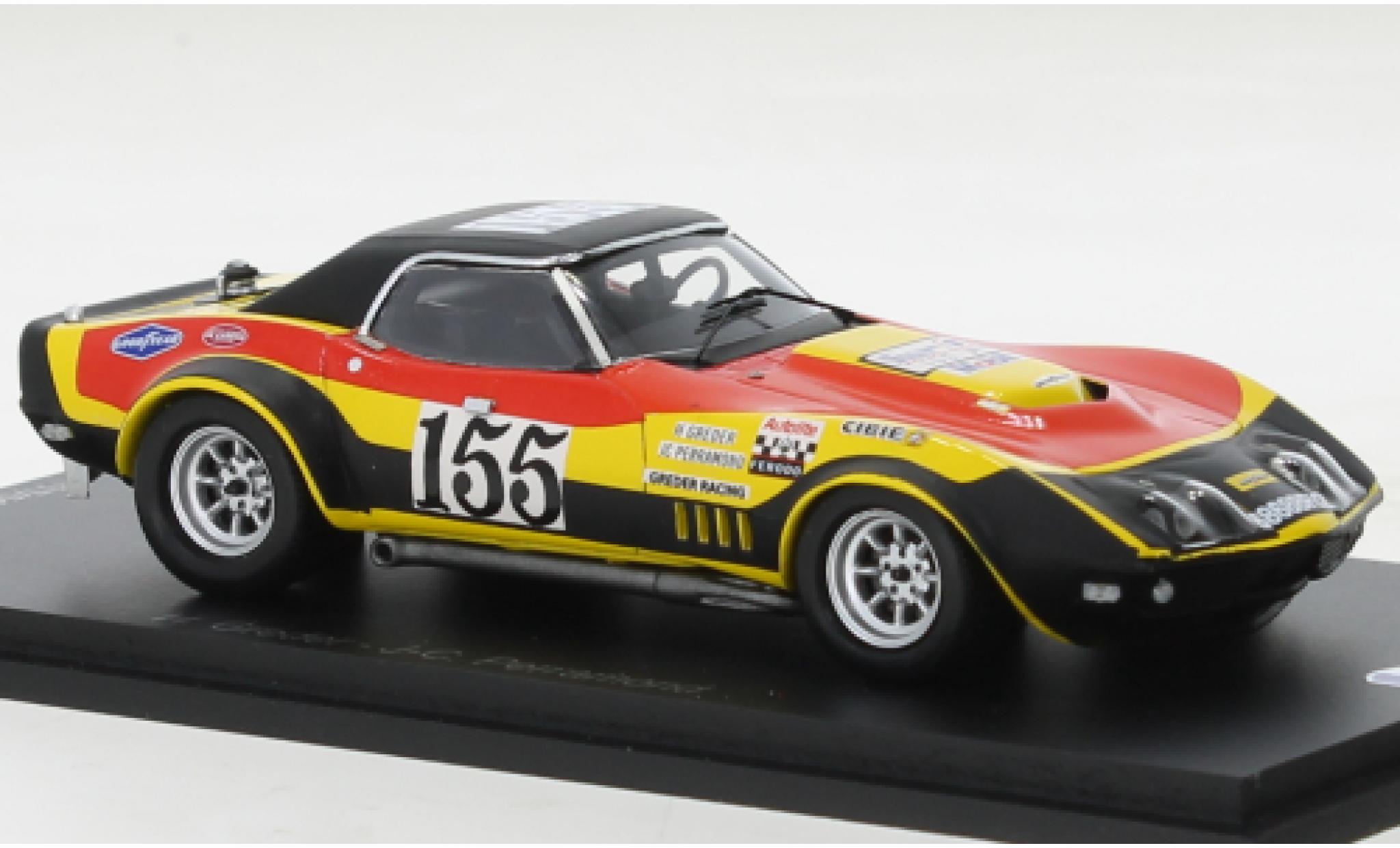 Chevrolet Corvette 1/43 Spark (C3) No.155 Tour de France voiture 1970 modellino in miniatura