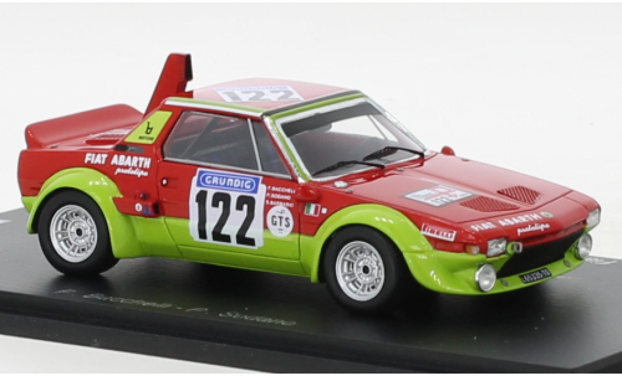 Fiat X 1/9 1/43 Spark Abarth No.122 Tour de France Automobile 1974 modellino in miniatura