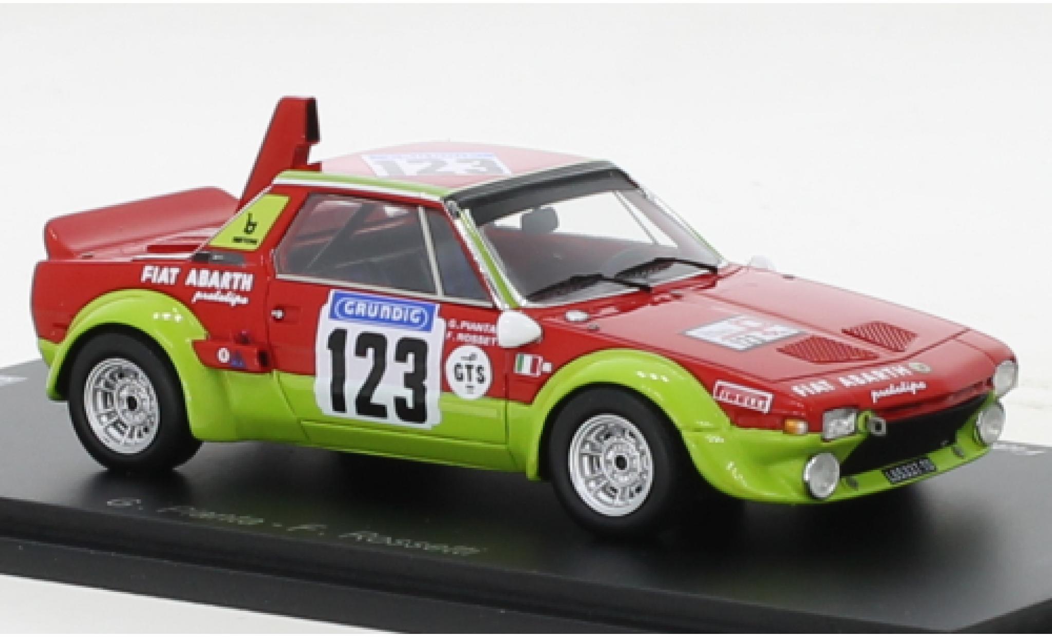 Fiat X 1/9 1/43 Spark Abarth No.123 Tour de France Automobile 1974 modellino in miniatura