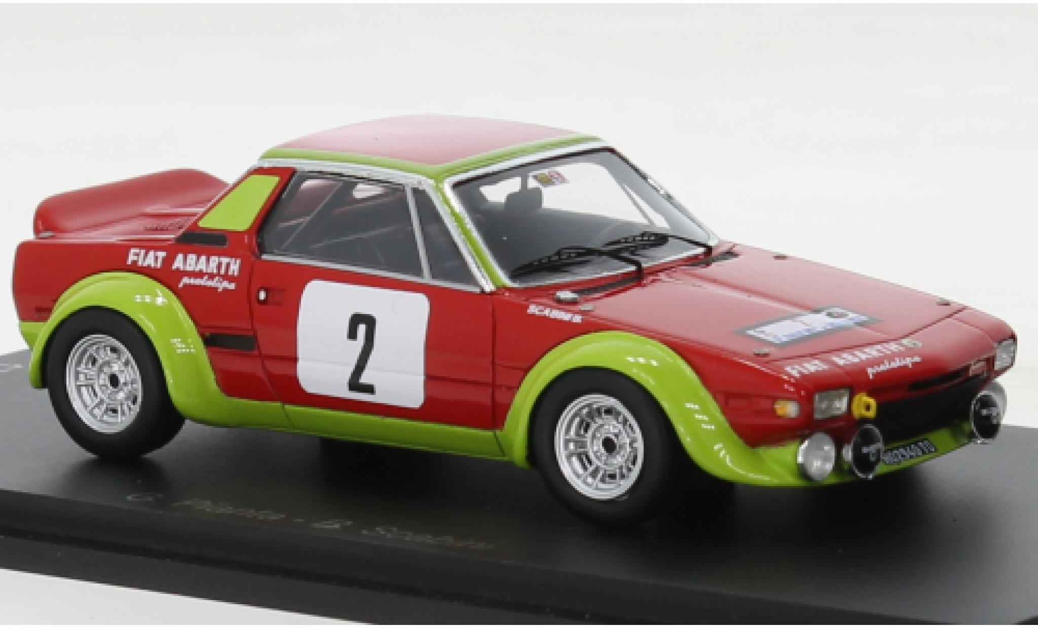 Fiat X 1/9 1/43 Spark Abarth No.2 Rally di Sicilia 1974 modellino in miniatura