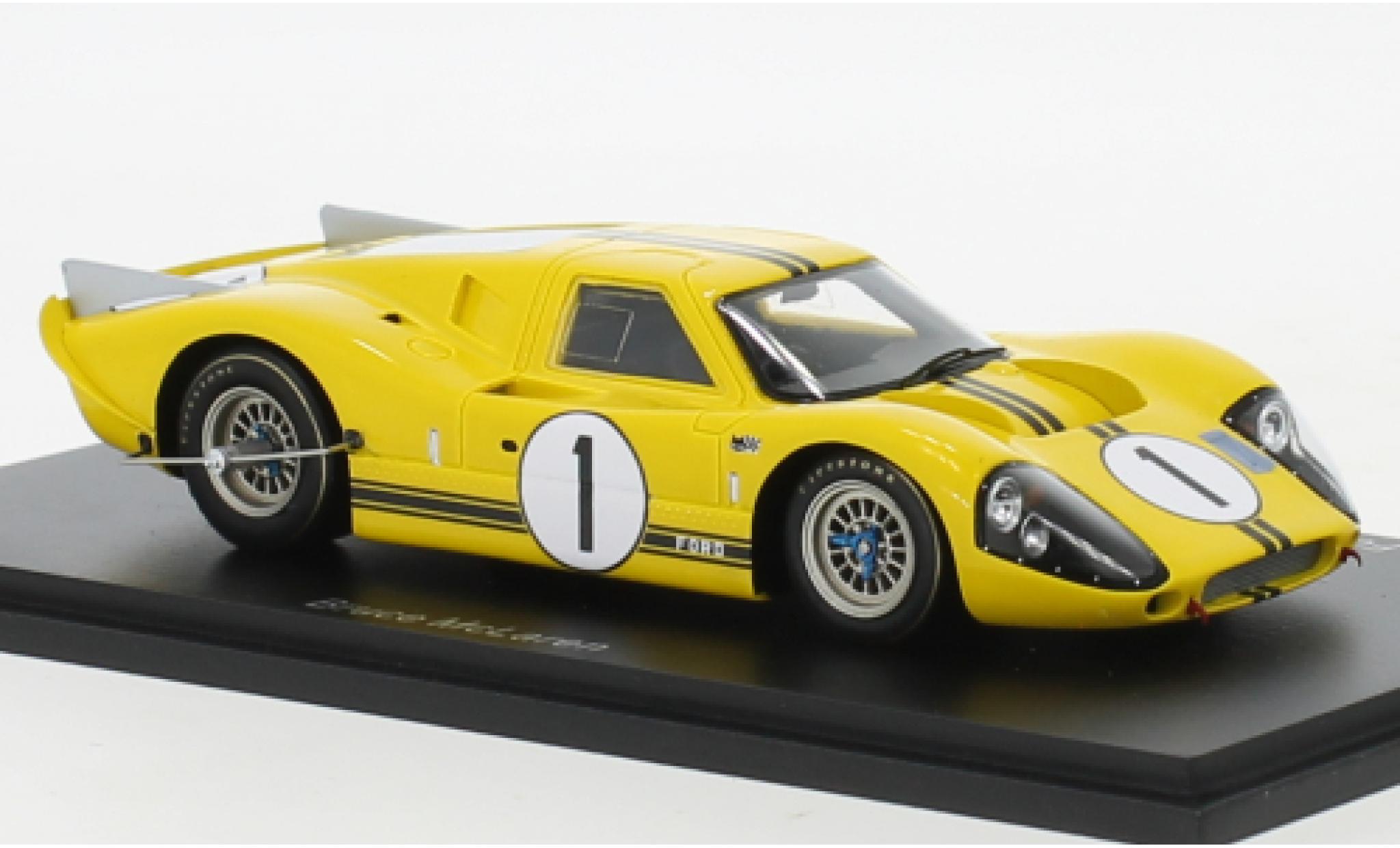 Ford GT40 1/43 Spark Mk IV RHD No.1 Test Le Mans 1967 modellino in miniatura
