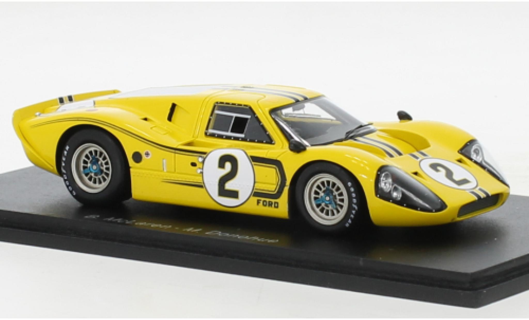 Ford GT40 1/43 Spark Mk IV RHD No.2 24h Le Mans 1967 modellino in miniatura