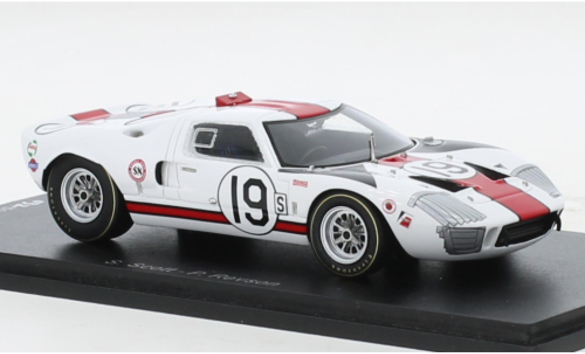 Ford GT40 1/43 Spark RHD No.19 12h Sebring 1966 modellino in miniatura