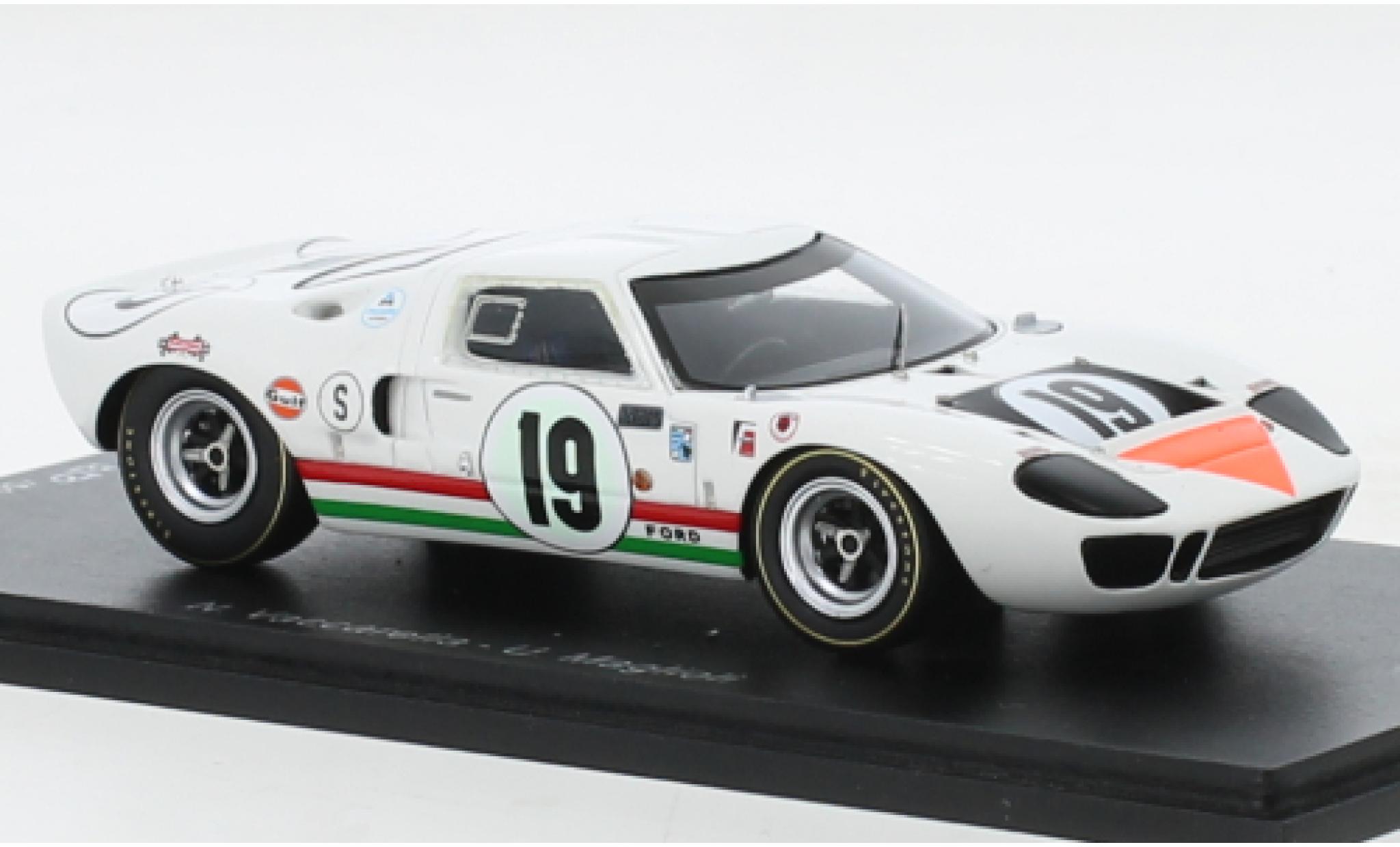 Ford GT40 1/43 Spark RHD No.19 12h Sebring 1967 modellino in miniatura