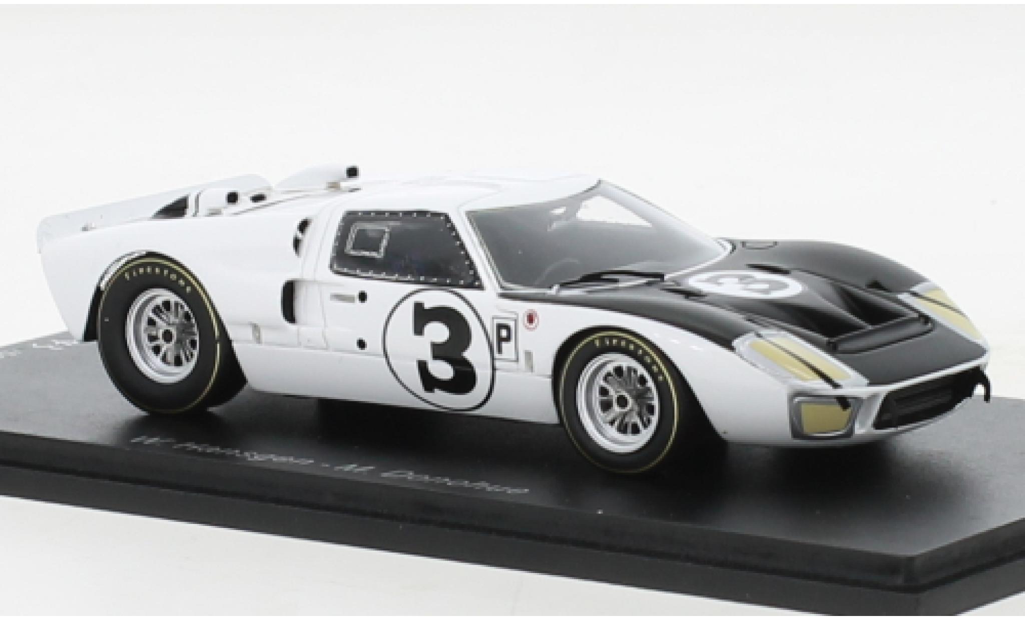 Ford GT40 1/43 Spark RHD No.3 12h Sebring 1966 modellino in miniatura