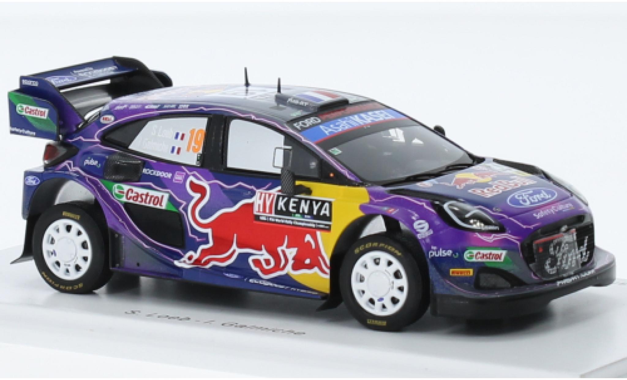 Ford Puma 1/43 Spark Rally1 No.19 M-Sport World Rally Team Red Bull Rallye WM Safari Rallye 2022 modellino in miniatura