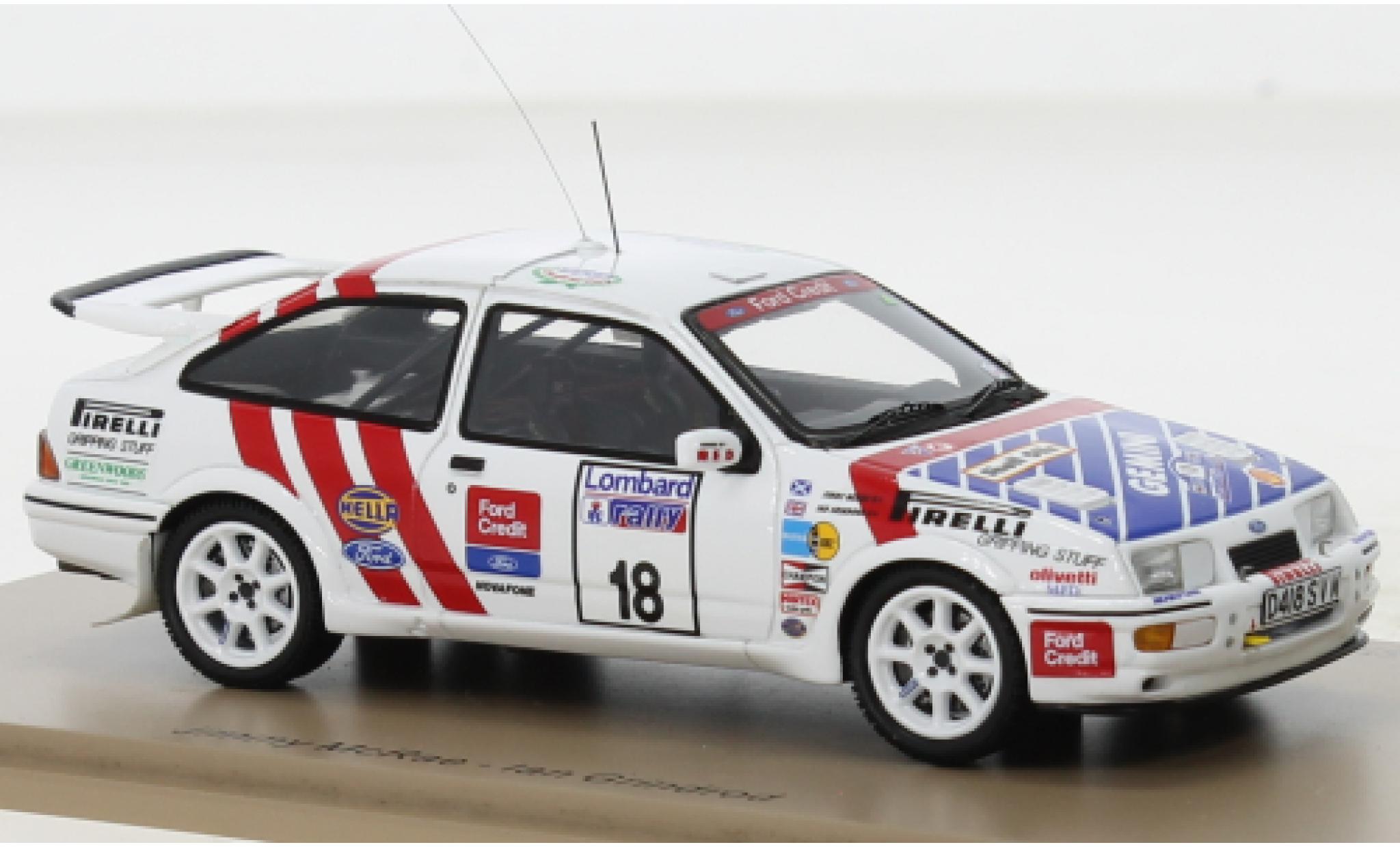 Ford Sierra 1/43 Spark RS Cosworth No.18 Rallye WM RAC Rallye 1987 modellino in miniatura