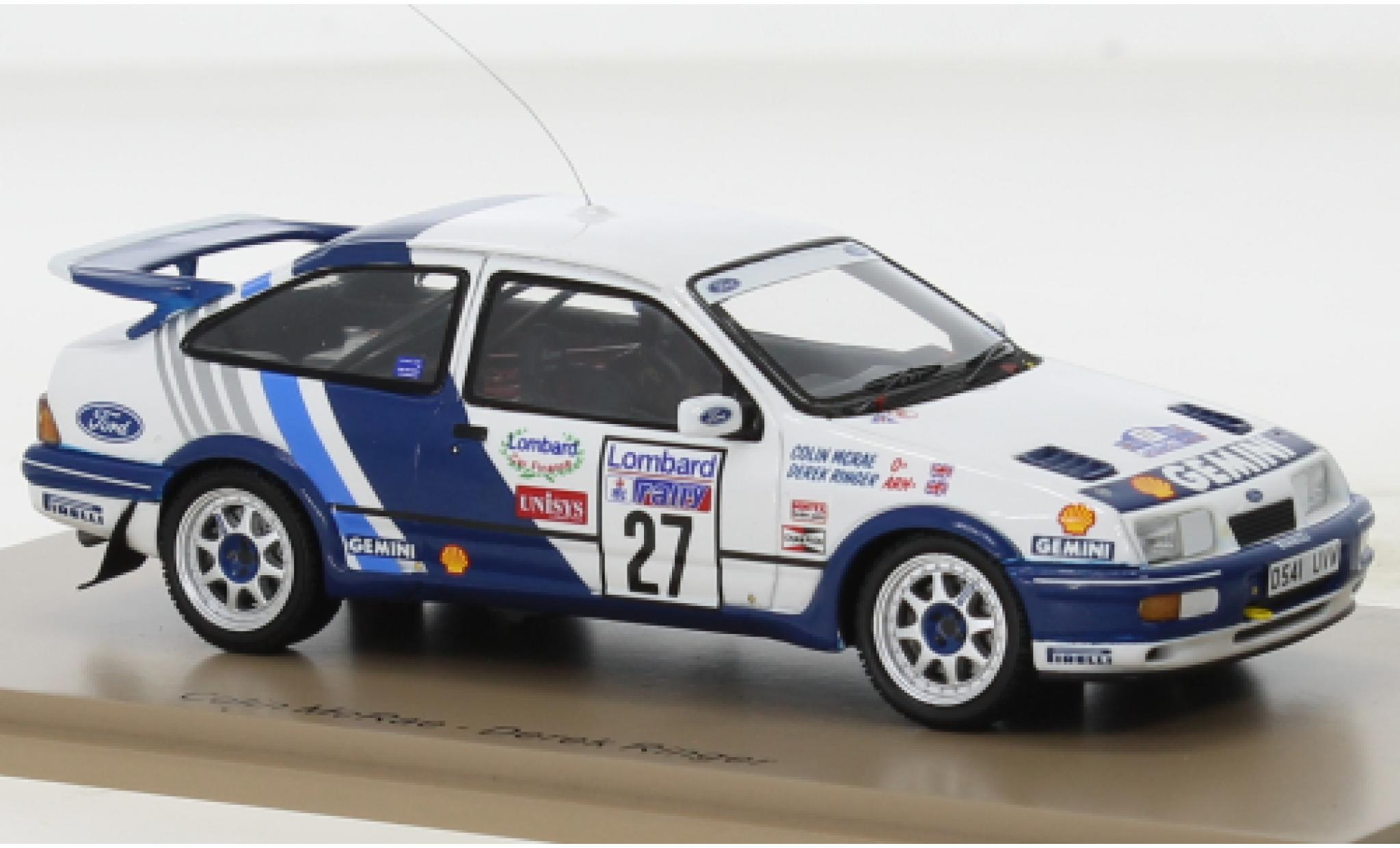 Ford Sierra 1/43 Spark RS Cosworth No.27 Rallye WM RAC Rallye 1989 modellino in miniatura