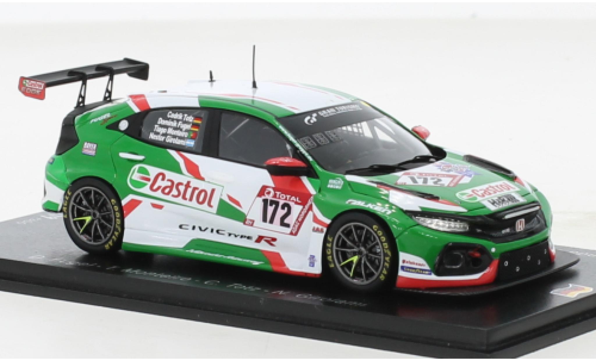 Honda Civic 1/43 Spark TCR No.172 Castrol Racing Castrol 24h Nürburgring 2021 modellino in miniatura