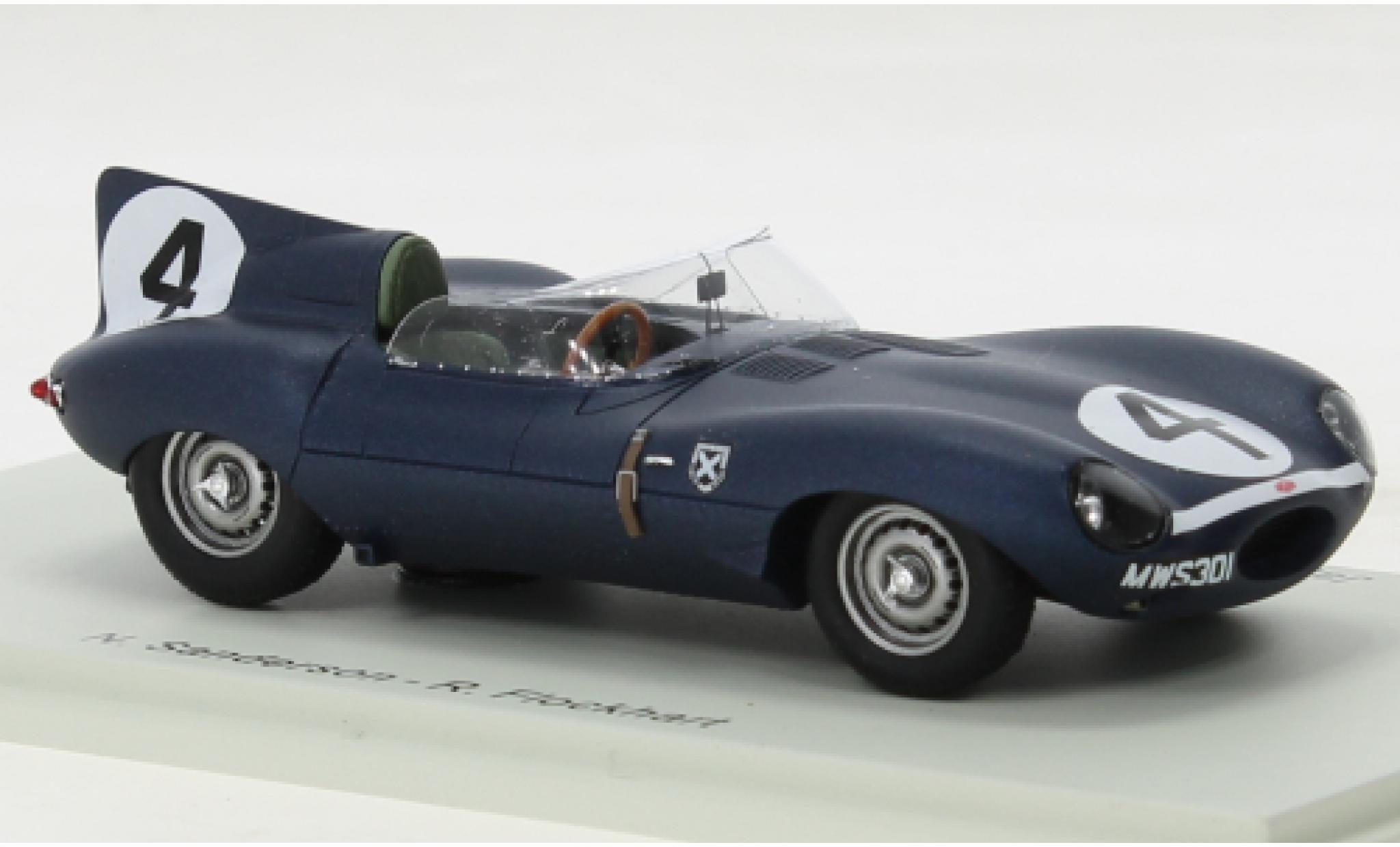 Jaguar D-Type 1/43 Spark RHD No.4 24h Le Mans 1956 modellino in miniatura