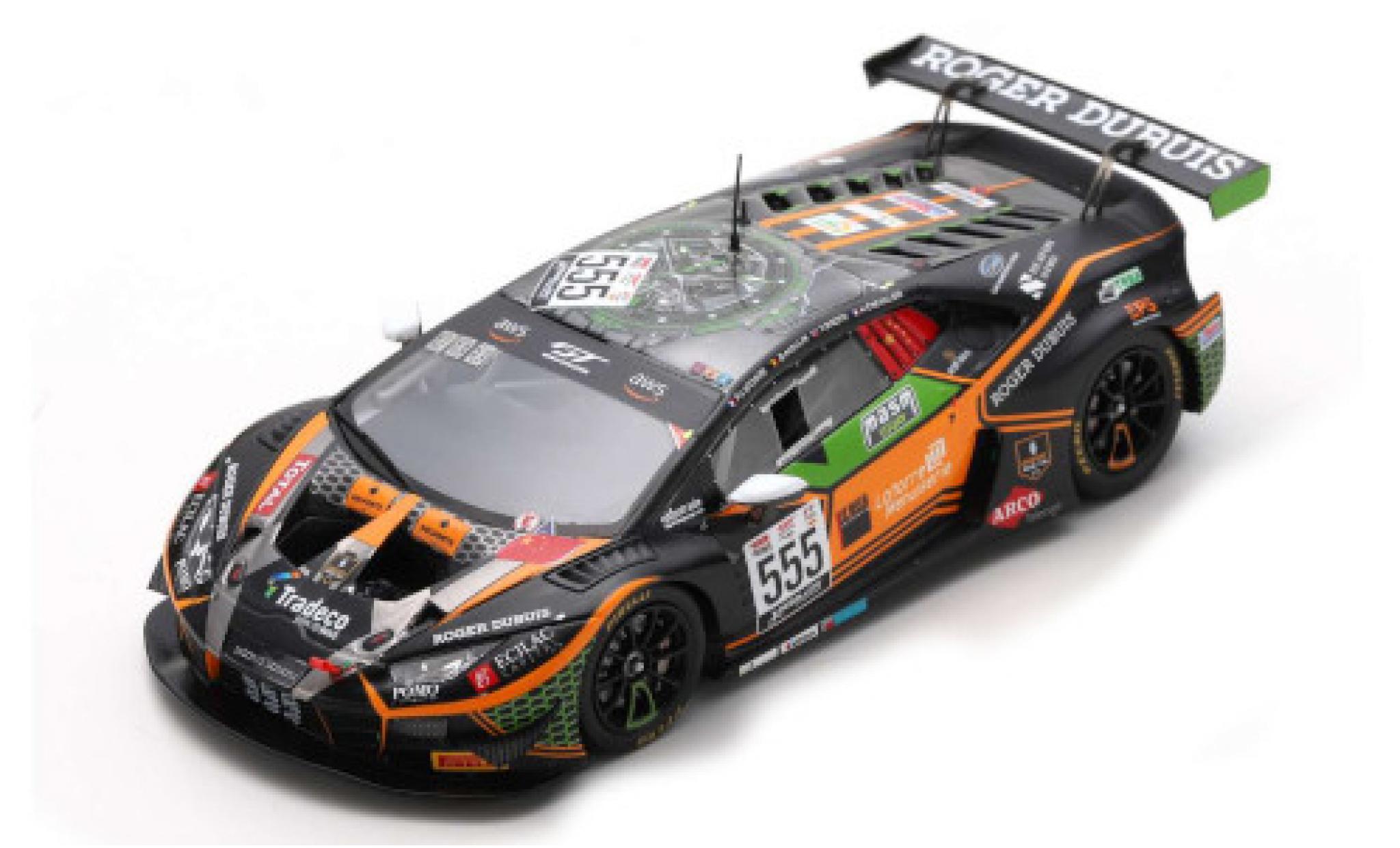 Lamborghini Huracan 1/43 Spark GT3 Evo No.555 Orange 1 FFF Racing Team 24h Spa 2020 modellino in miniatura