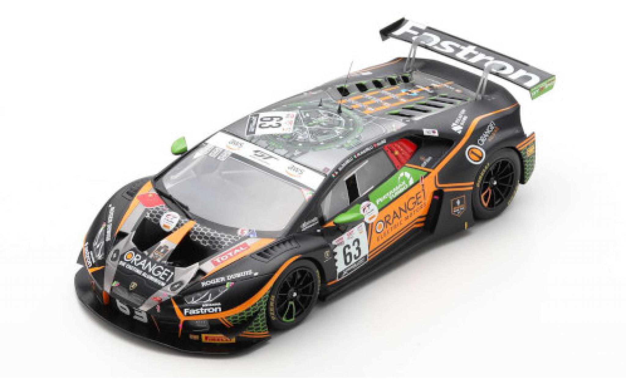 Lamborghini Huracan 1/18 Spark GT3 Evo No.63 Orange 1 FFF Racing Team 24h Spa 2020 modellino in miniatura