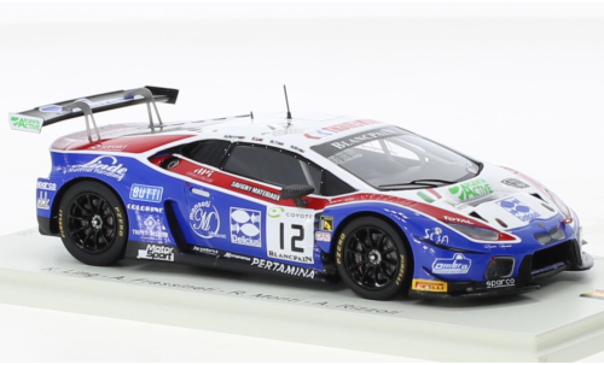 Lamborghini Huracan 1/43 Spark GT3 No.12 Ombra Racing 24h Spa 2018 modellino in miniatura