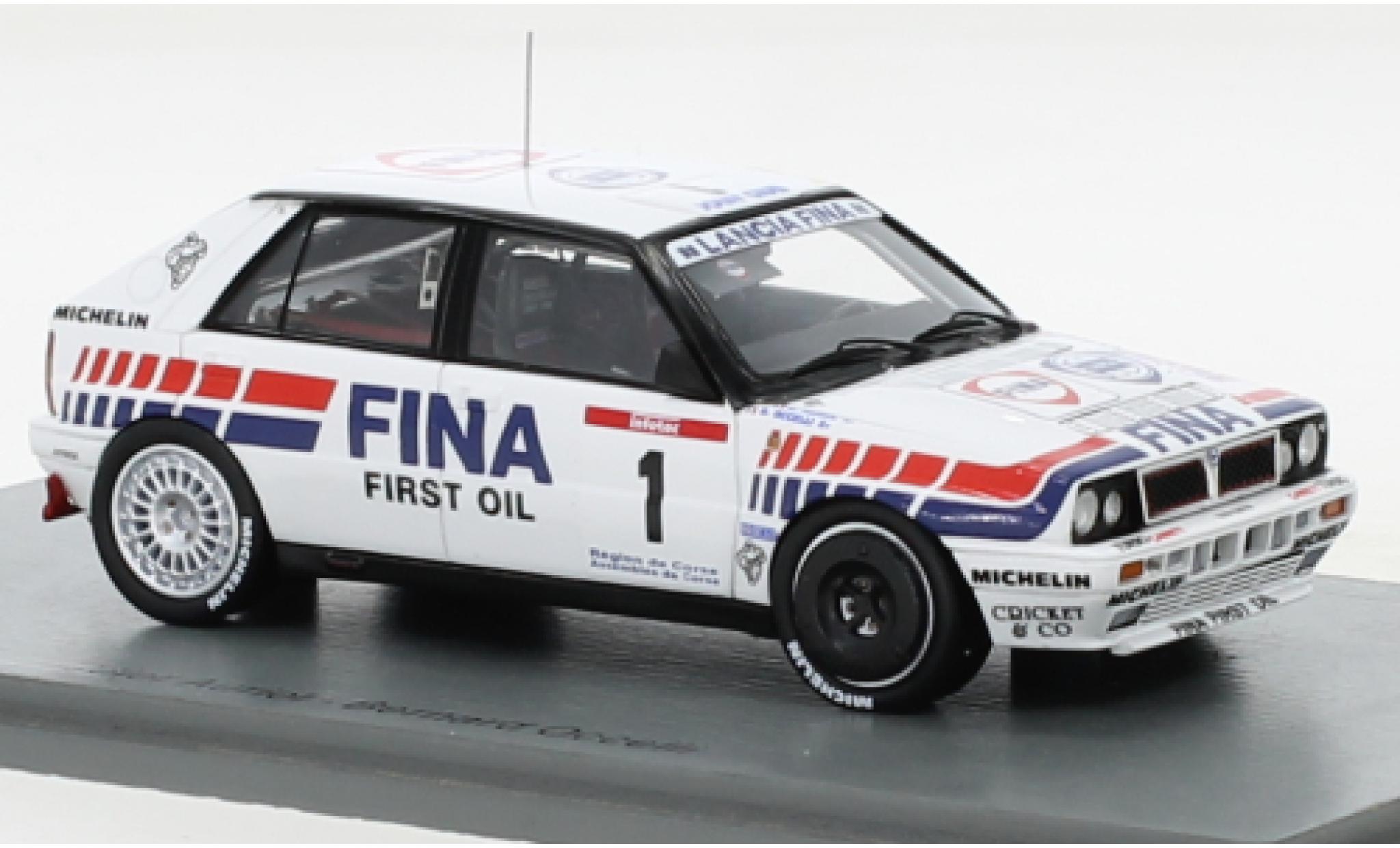 Lancia Delta 1/43 Spark HF Integrale 16V No.1 Fina Rallye WM Tour de Corse 1991 modellino in miniatura