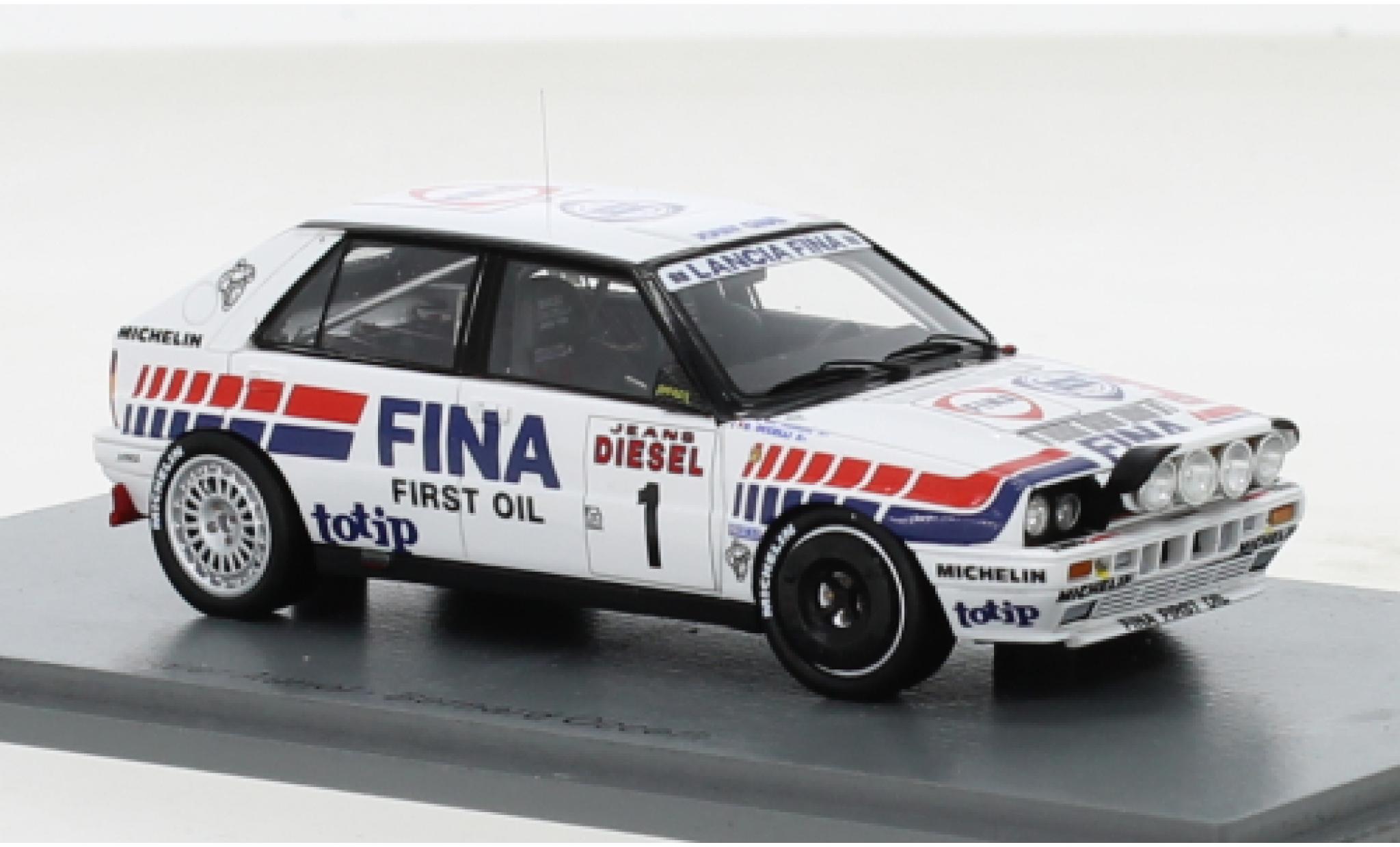 Lancia Delta 1/43 Spark HF Integrale 16V No.1 Jolly Club Fina Rallye WM Rallye San Remo 1991 modellino in miniatura