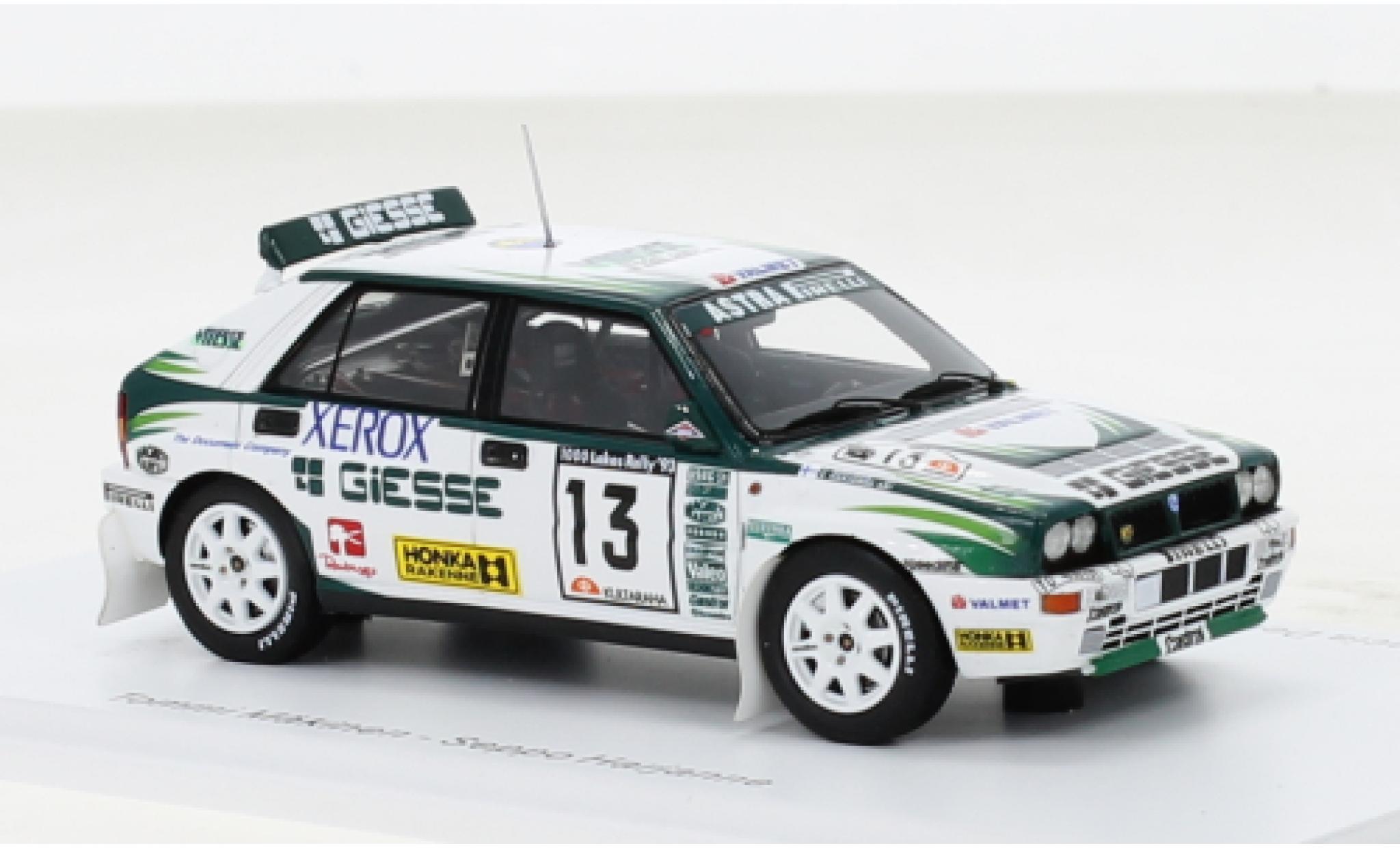 Lancia Delta 1/43 Spark HF Integrale EVO No.13 Giesse Group Rallye WM 1000 Lakes Rallye 1993 modellino in miniatura