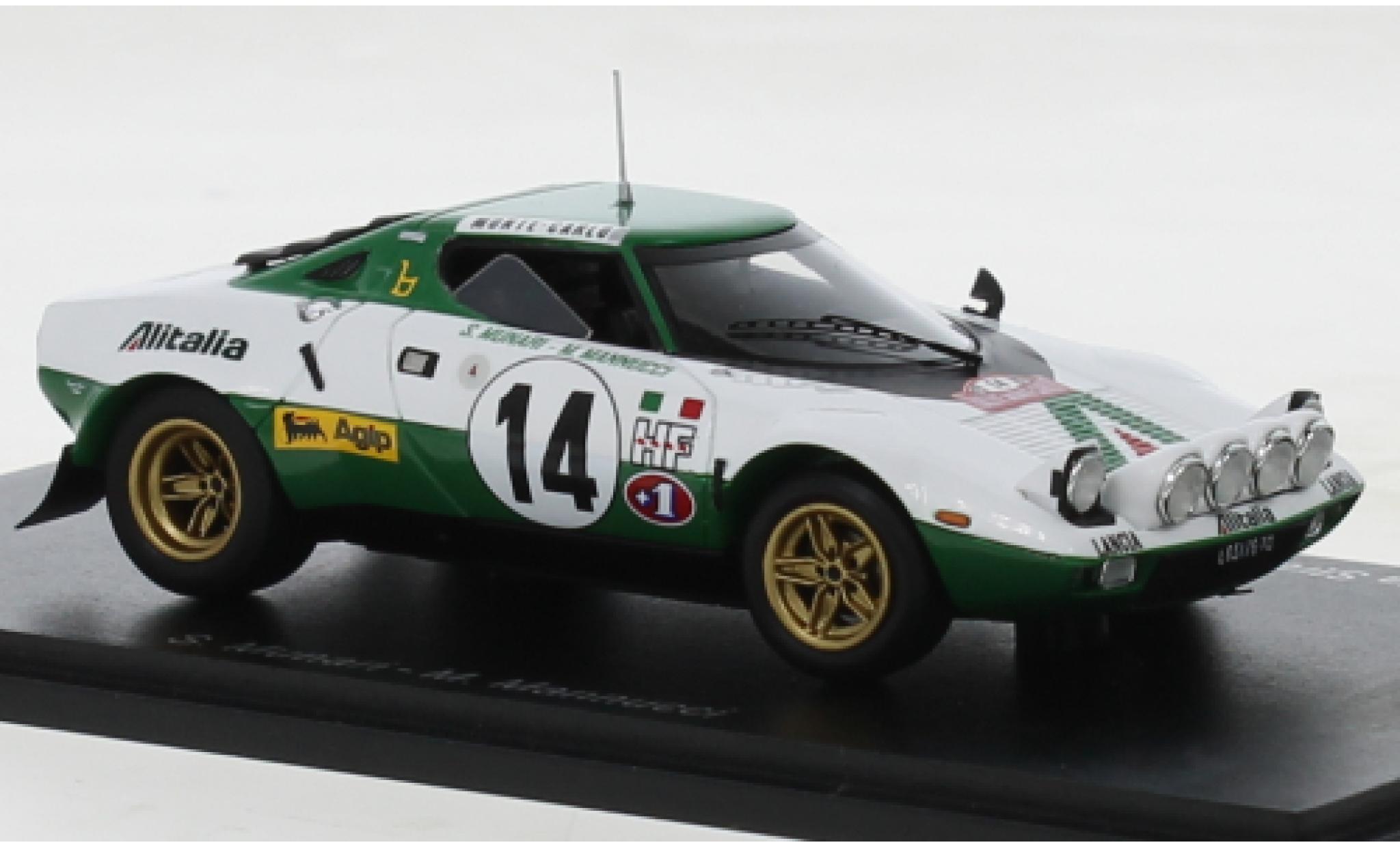 Lancia Stratos 1/43 Spark HF No.14 Rallye WM Rallye Monte Carlo 1975 modellino in miniatura