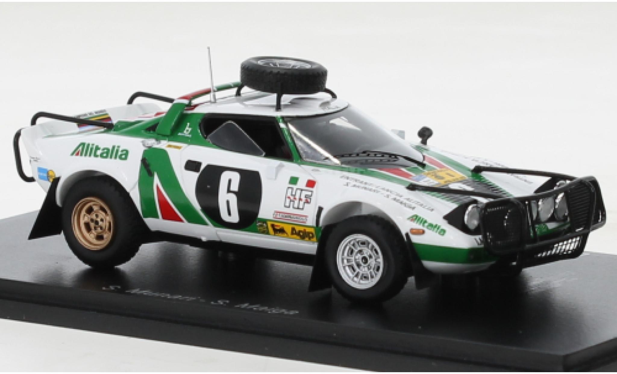 Lancia Stratos 1/43 Spark HF No.6 Alitalia Rallye WM Safari Rallye 1976 modellino in miniatura
