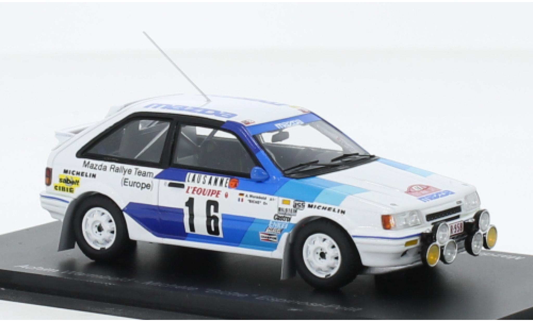 Mazda 323 1/43 Spark 4WD No.16 Rally Team Europe Rallye WM Rallye Monte Carlo 1986 modellino in miniatura
