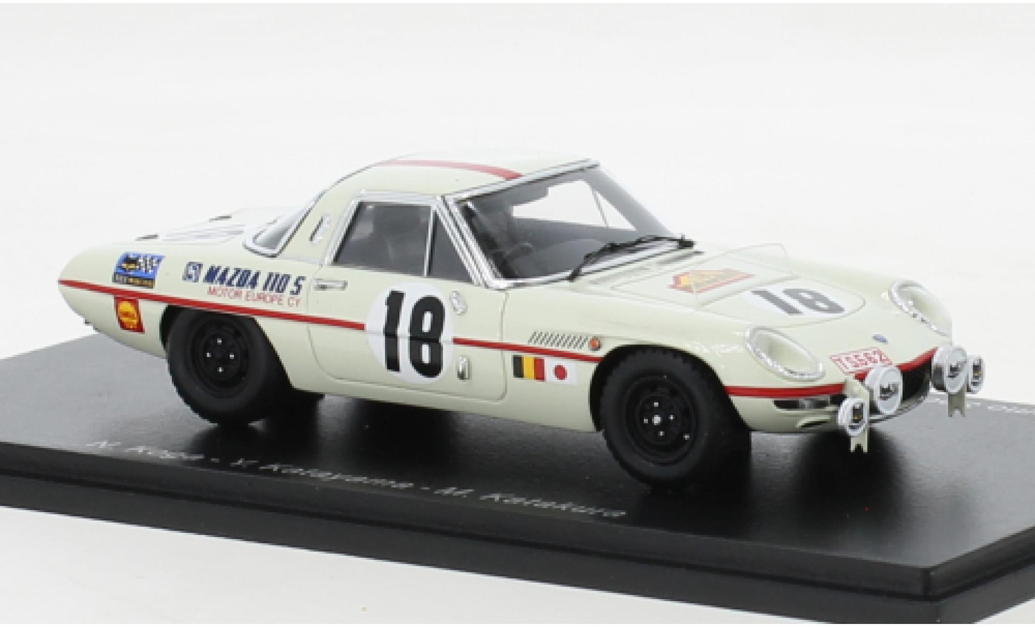Mazda Cosmo 1/43 Spark Sport 110S RHD No.18 Marathon de la Route 1968 modellino in miniatura
