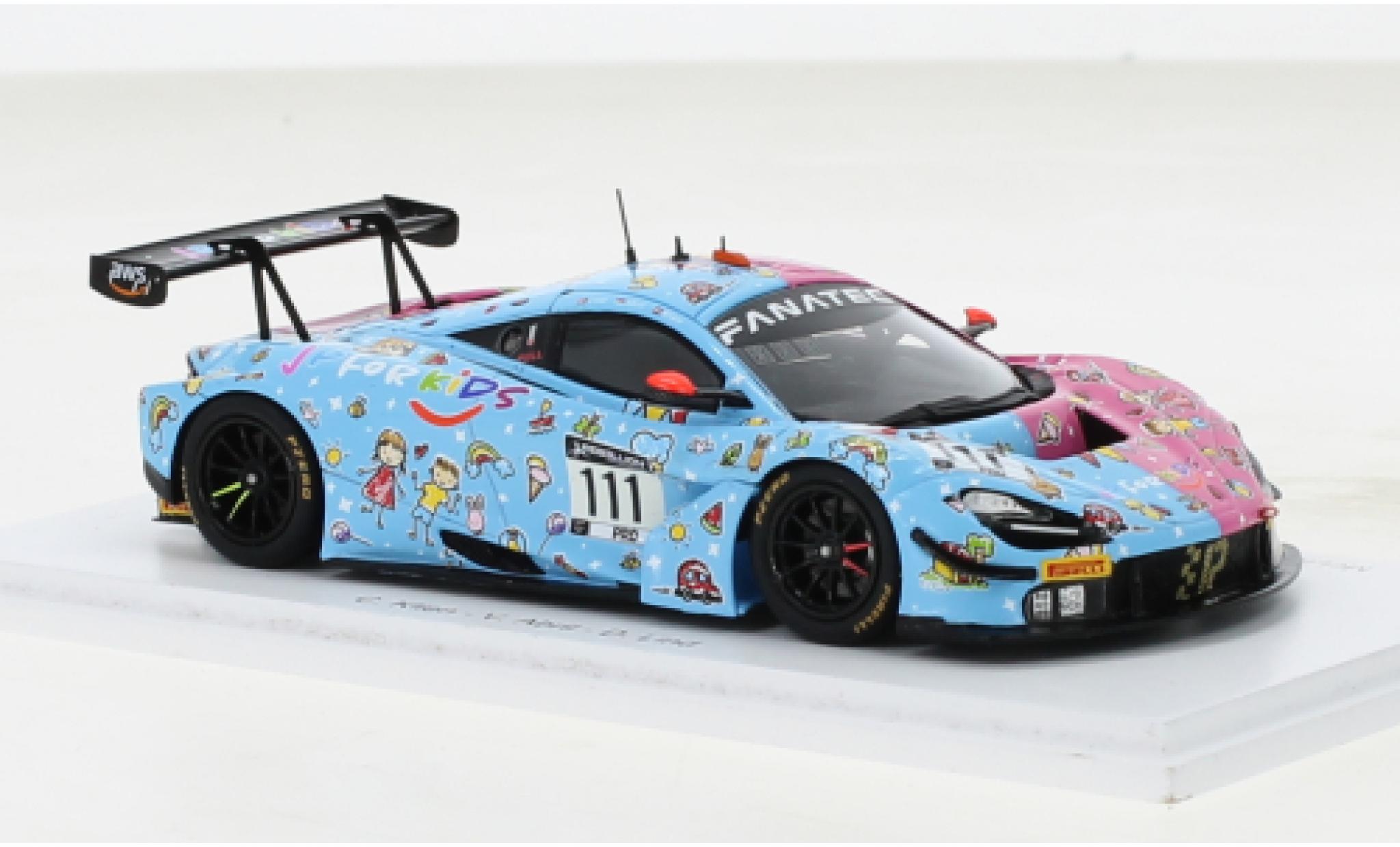McLaren 720 1/43 Spark S GT3 No.111 JP Motorsport JP For Kids 1000km Paul Ricard 2022 modellino in miniatura
