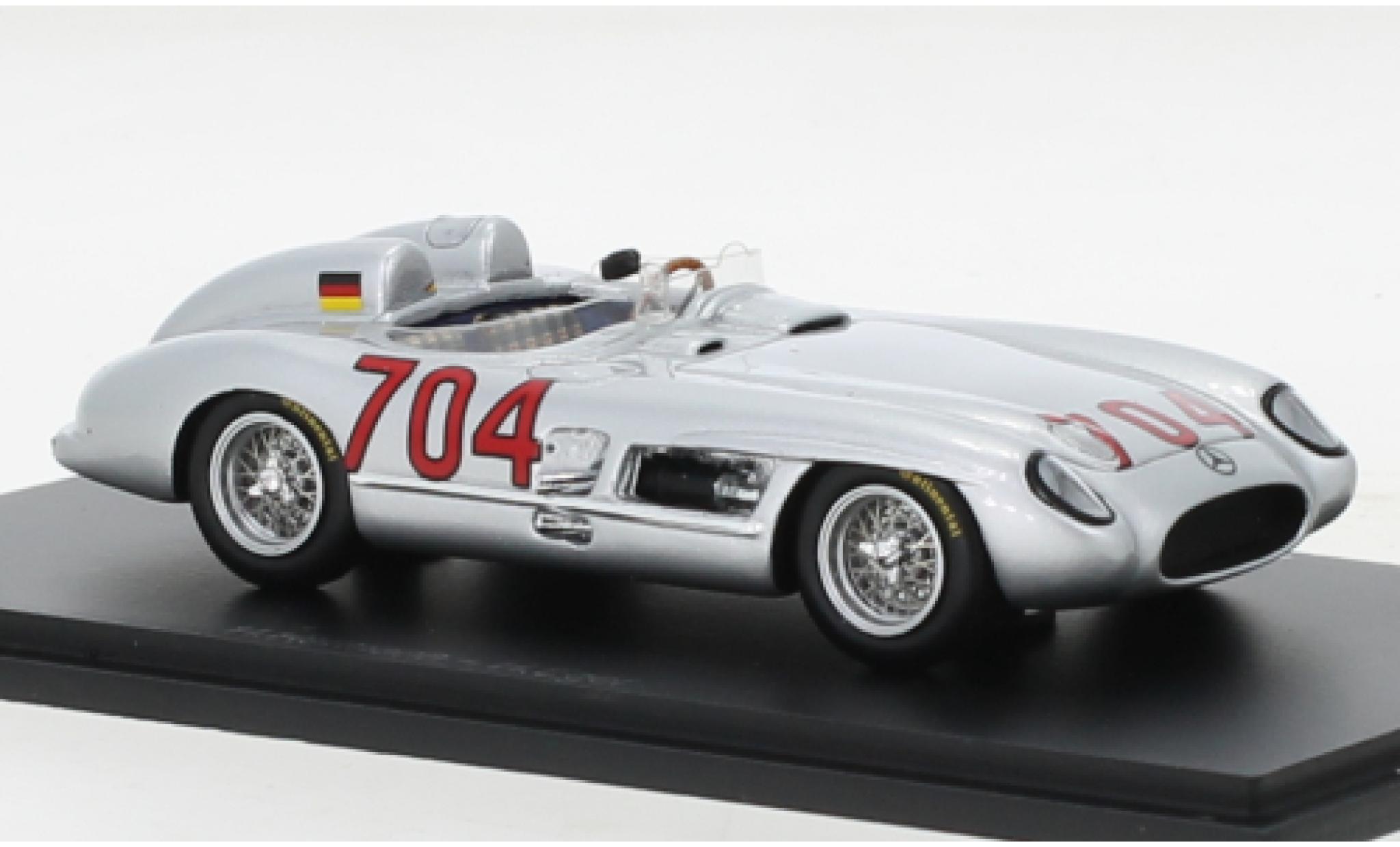 Mercedes 300 1/43 Spark SLR No.704 Mille Miglia 1955 modellino in miniatura