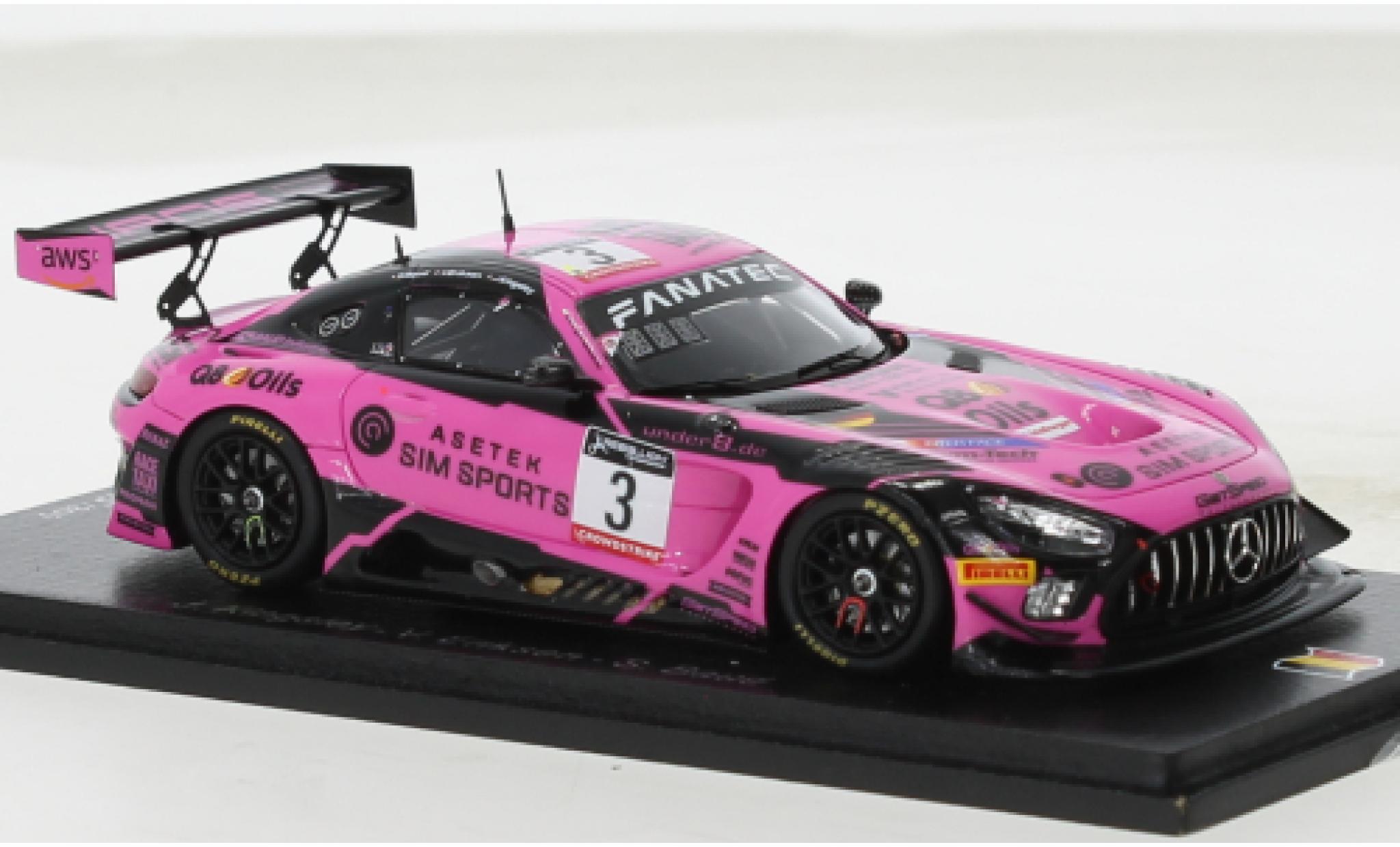 Mercedes AMG GT 1/43 Spark 3 No.3 Team GetSpeed 24h Spa 2022 modellino in miniatura