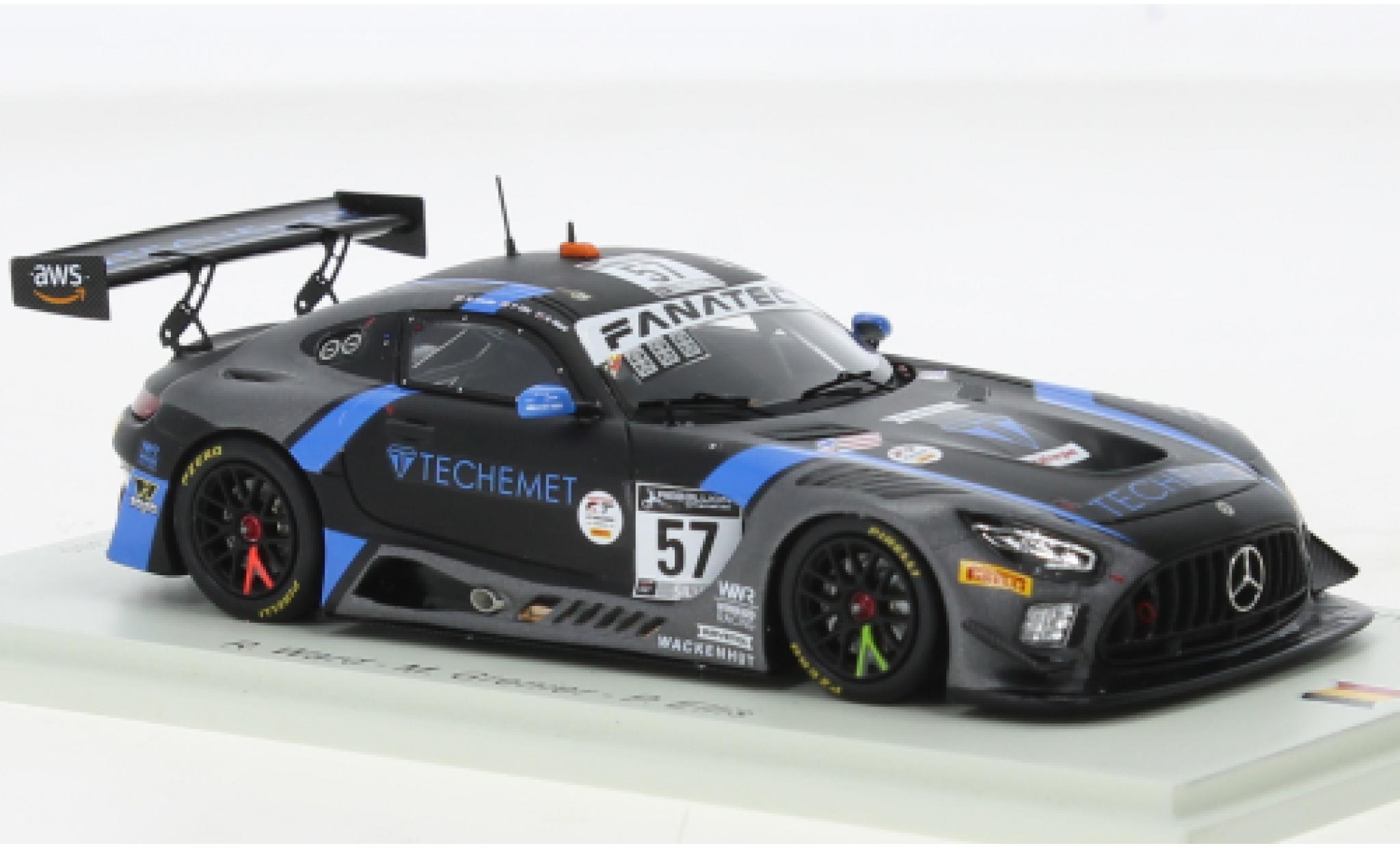 Mercedes AMG GT 1/43 Spark 3 No.57 Winward Racing 24h Spa 2021 modellino in miniatura
