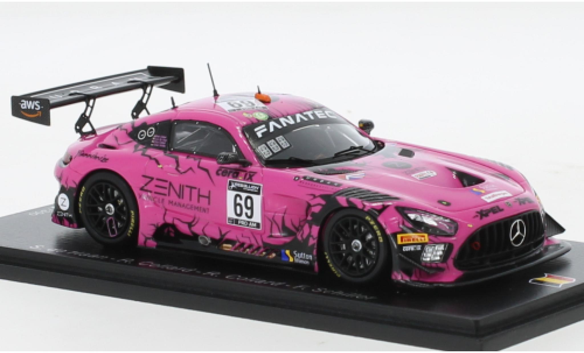 Mercedes AMG GT 1/43 Spark 3 No.69 Ram Racing 24h Spa 2021 modellino in miniatura